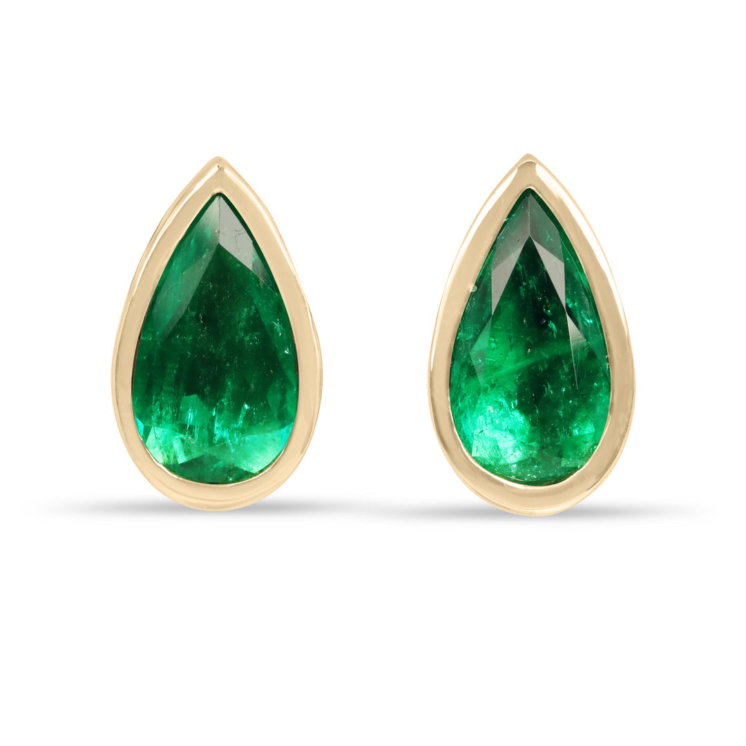 Elegant Colombian Emerald Studs for Timeless Luxury