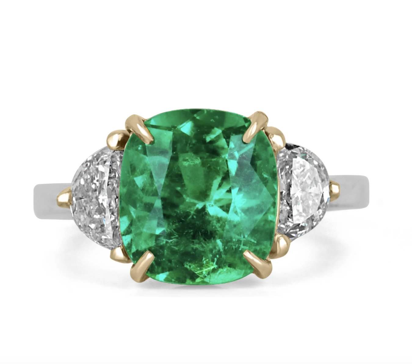 Contemporary and Vintage Emerald Engagement rings