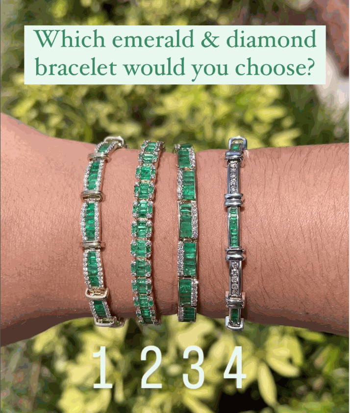 Emerald & Diamond Bracelets in all styles and prices