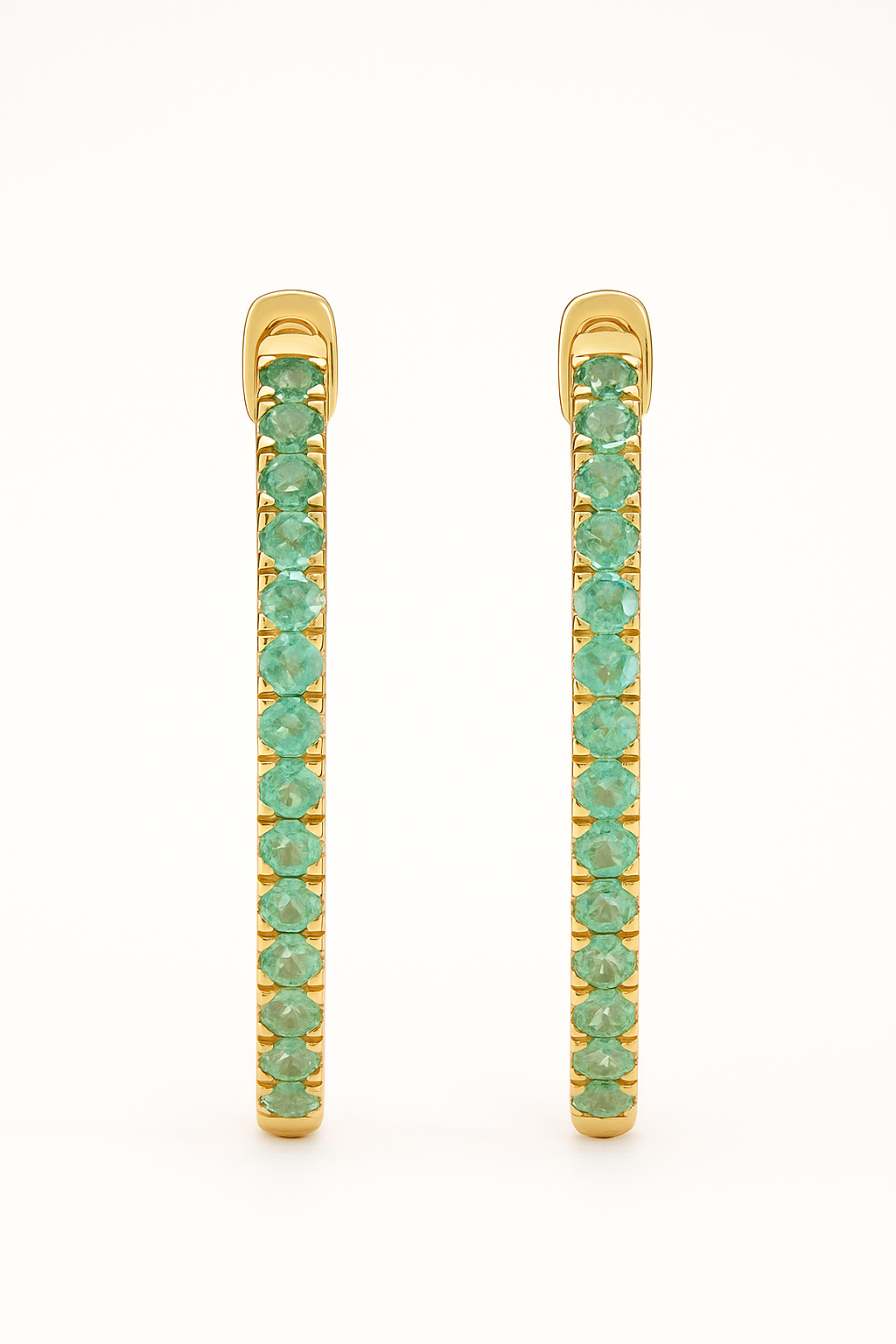 Juicy Emerald Huggies 14K Gold