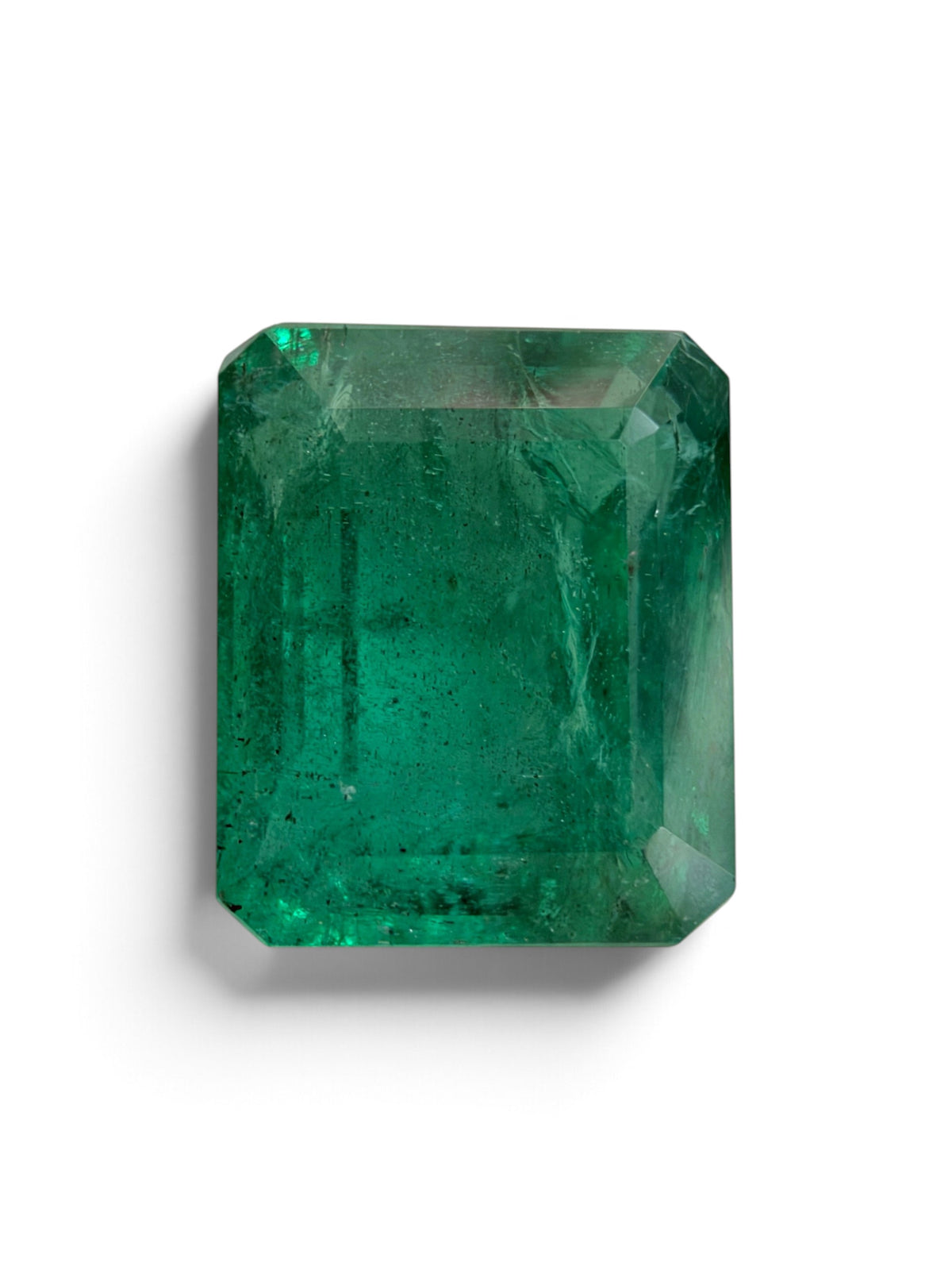 3.47 carat 9.4×7.8 Dark Bluish Green Loose Zambian Emerald- Emerald Cut