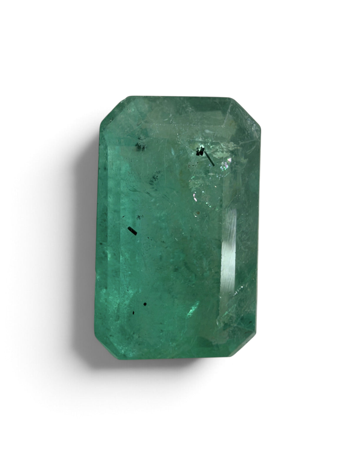 3.61 carat 12×8 Rectangle Meadow Bluish-Green Real Natural Loose Emerald