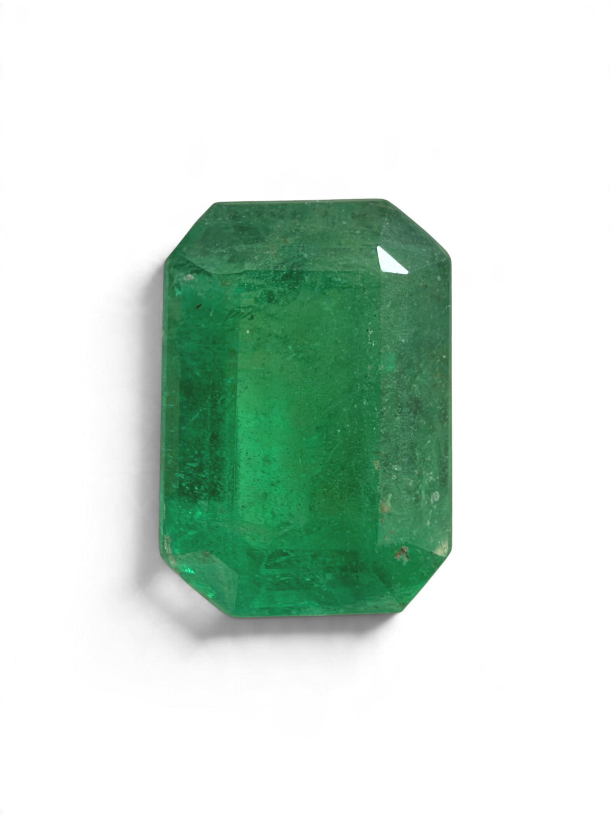 5.41 carat 12.5×8.8 Elongated Emerald Cut Zambian Emerald