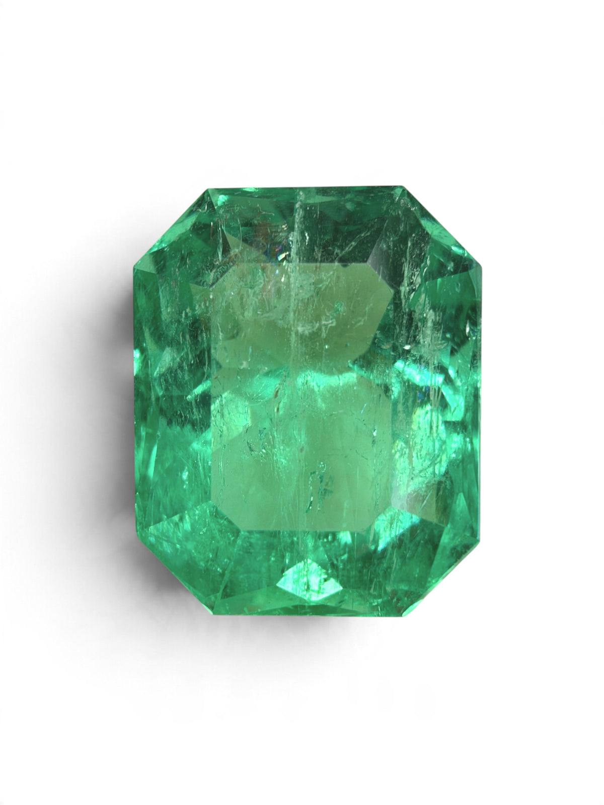 5.83 Carat 12x10 Vibrant Natural Loose Colombian Emerald-Classic Emerald Cut
