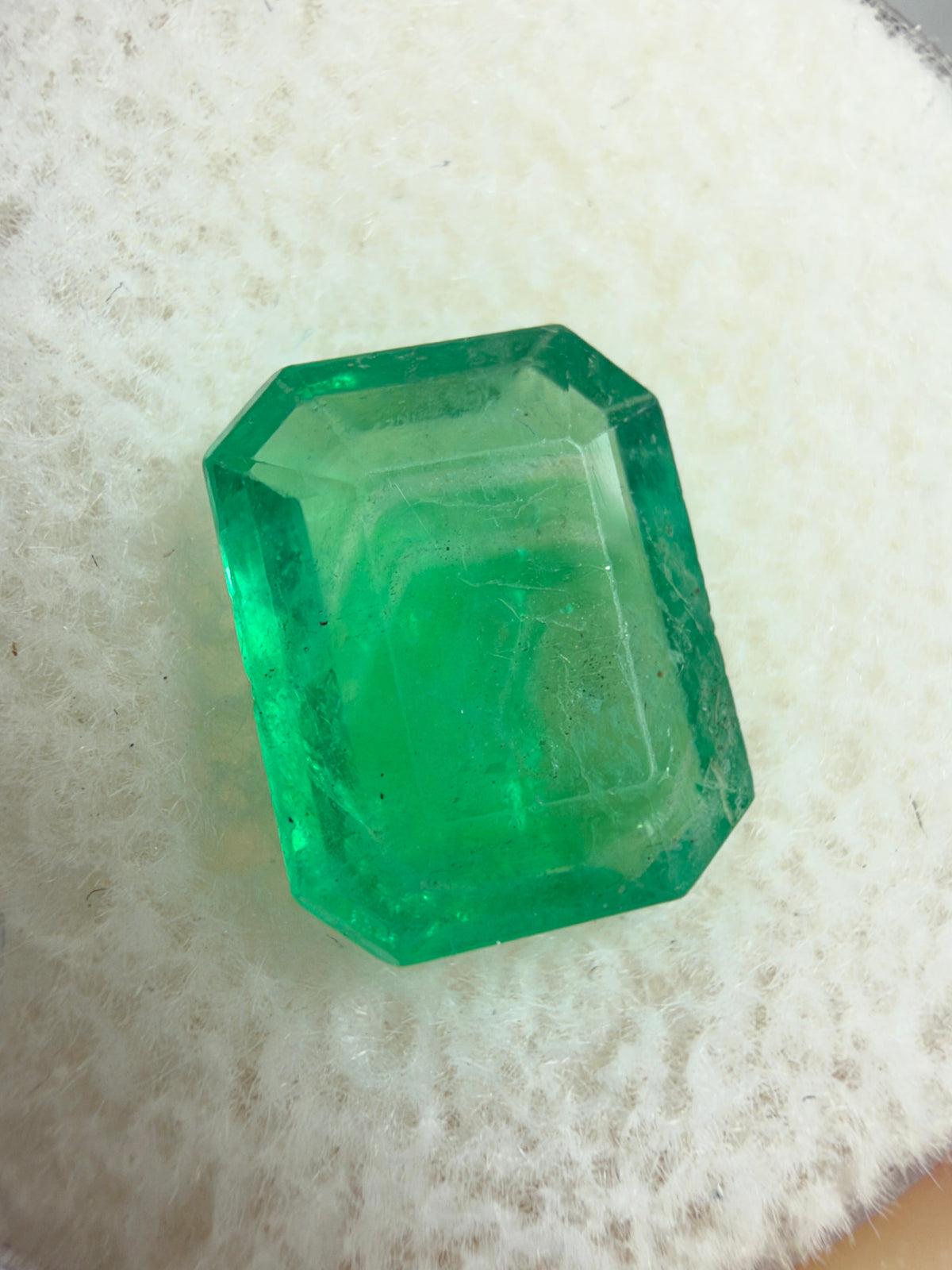 2.52 Carat 10x8 Rare Emerald With Concentric Hexagonal Growth Zoning