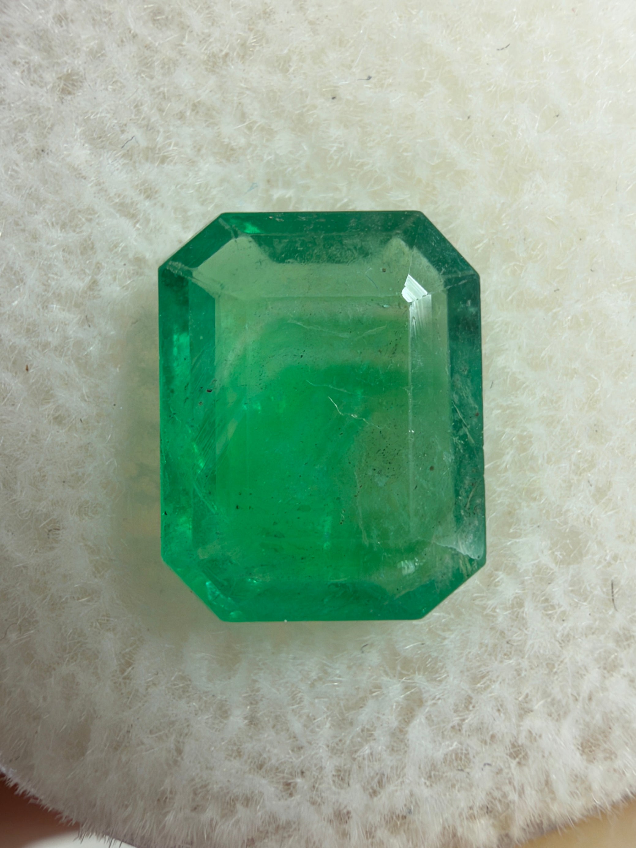 2.52 Carat 10x8 Rare Emerald With Concentric Hexagonal Growth Zoning