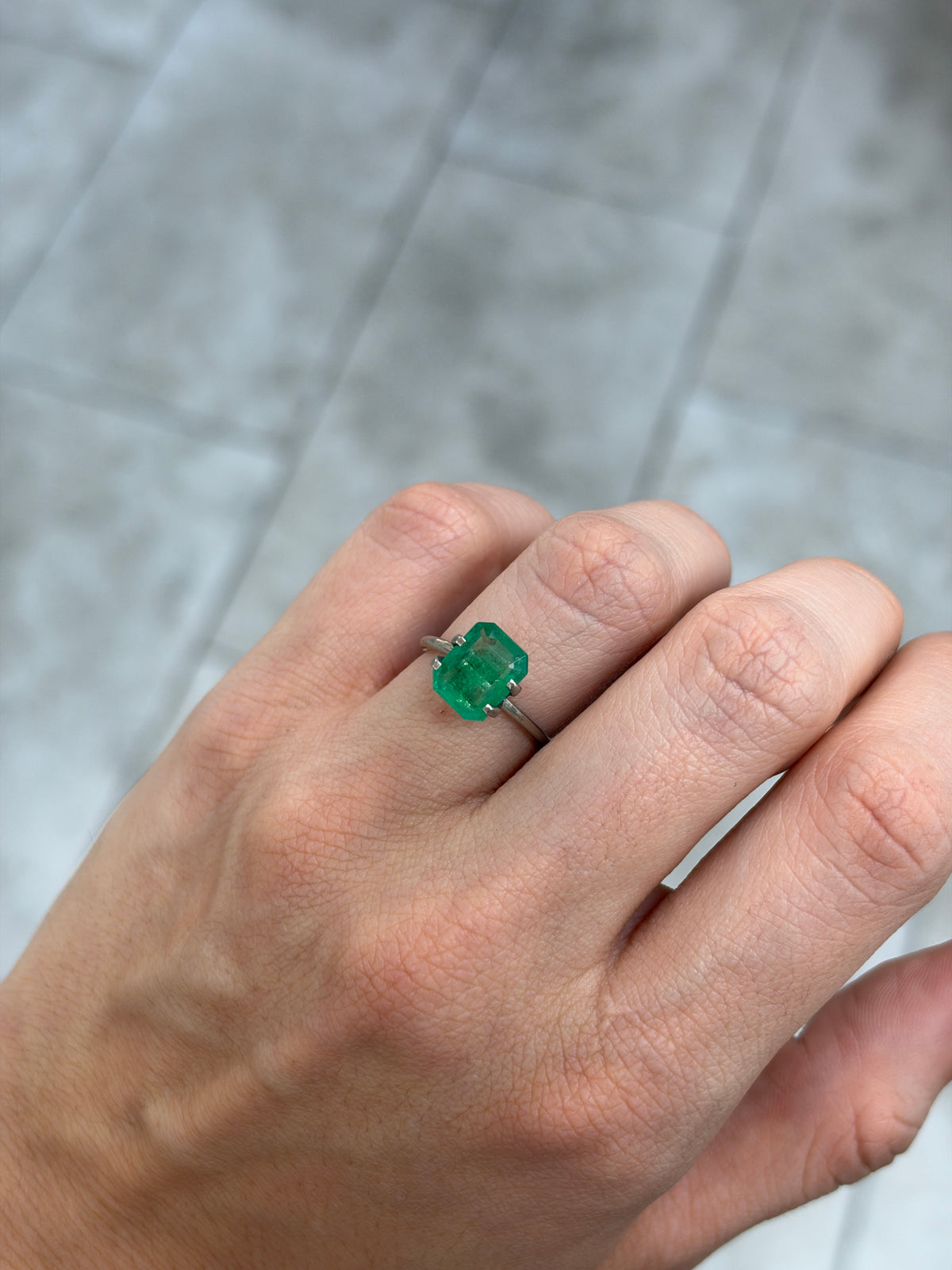 2.52 Carat 10x8 Rare Emerald With Concentric Hexagonal Growth Zoning