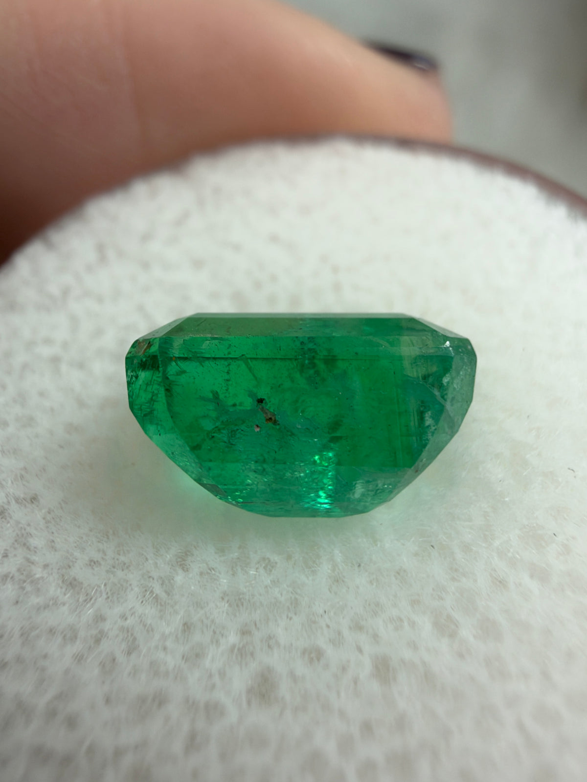 3.40 Carat 9.8×6.5 Rectangle Vivid Deep Sea-Green Natural Loose Emerald- Emerald Cut