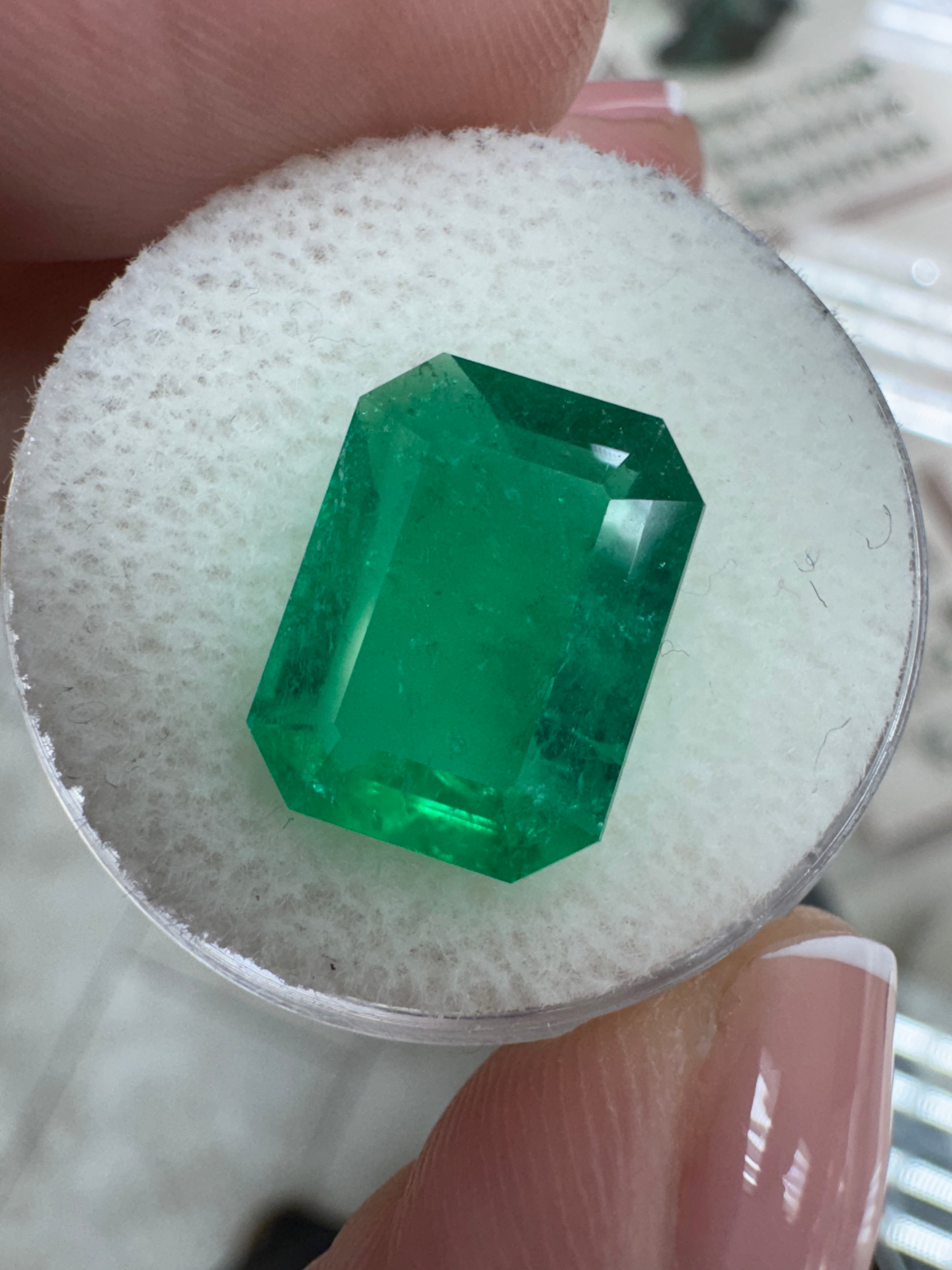 5.48 Carat 13.5x10.5 Colombian Emerald- Emerald Cut Gemstone