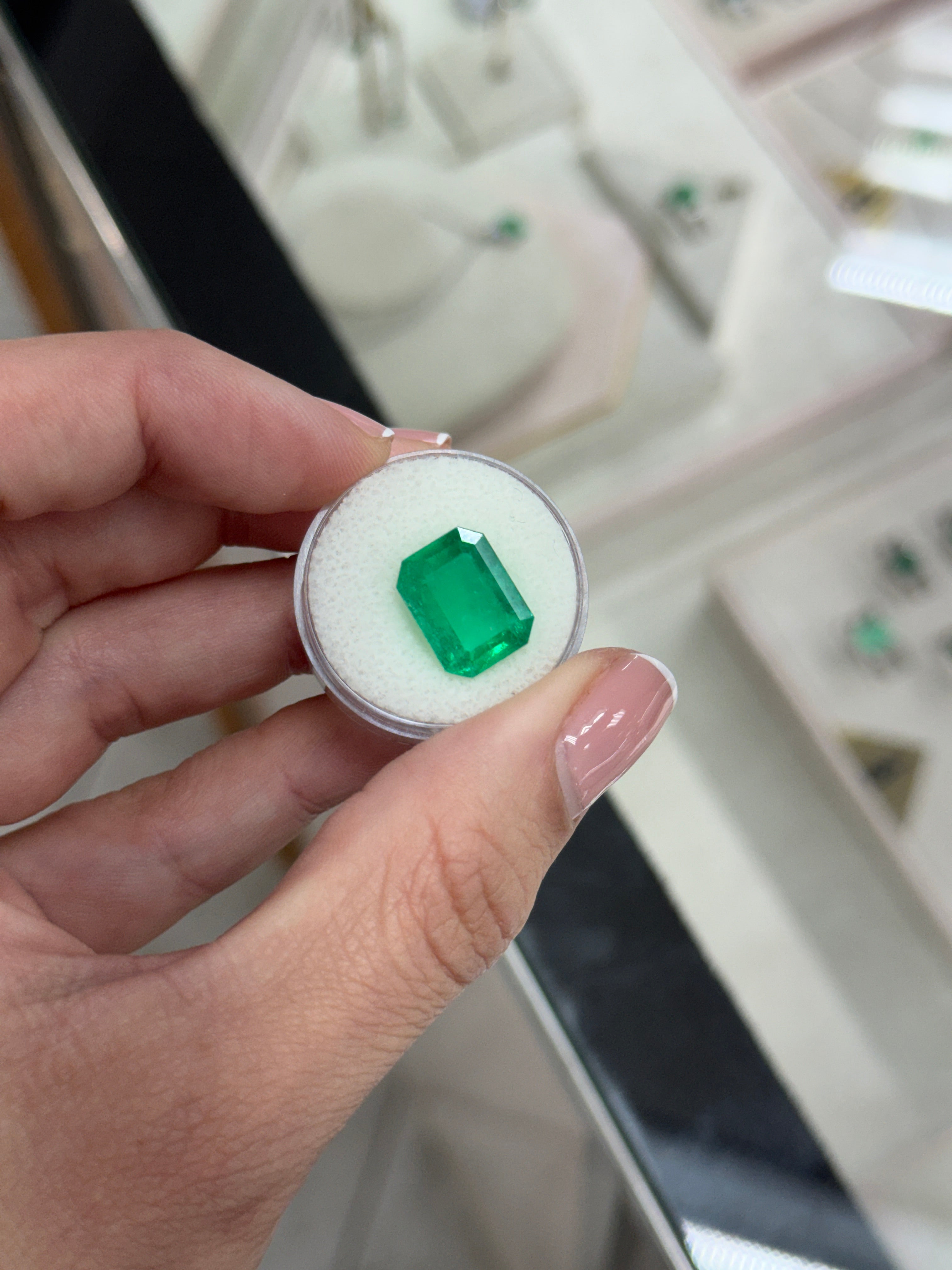 5.48 Carat 13.5x10.5 Colombian Emerald- Emerald Cut Gemstone