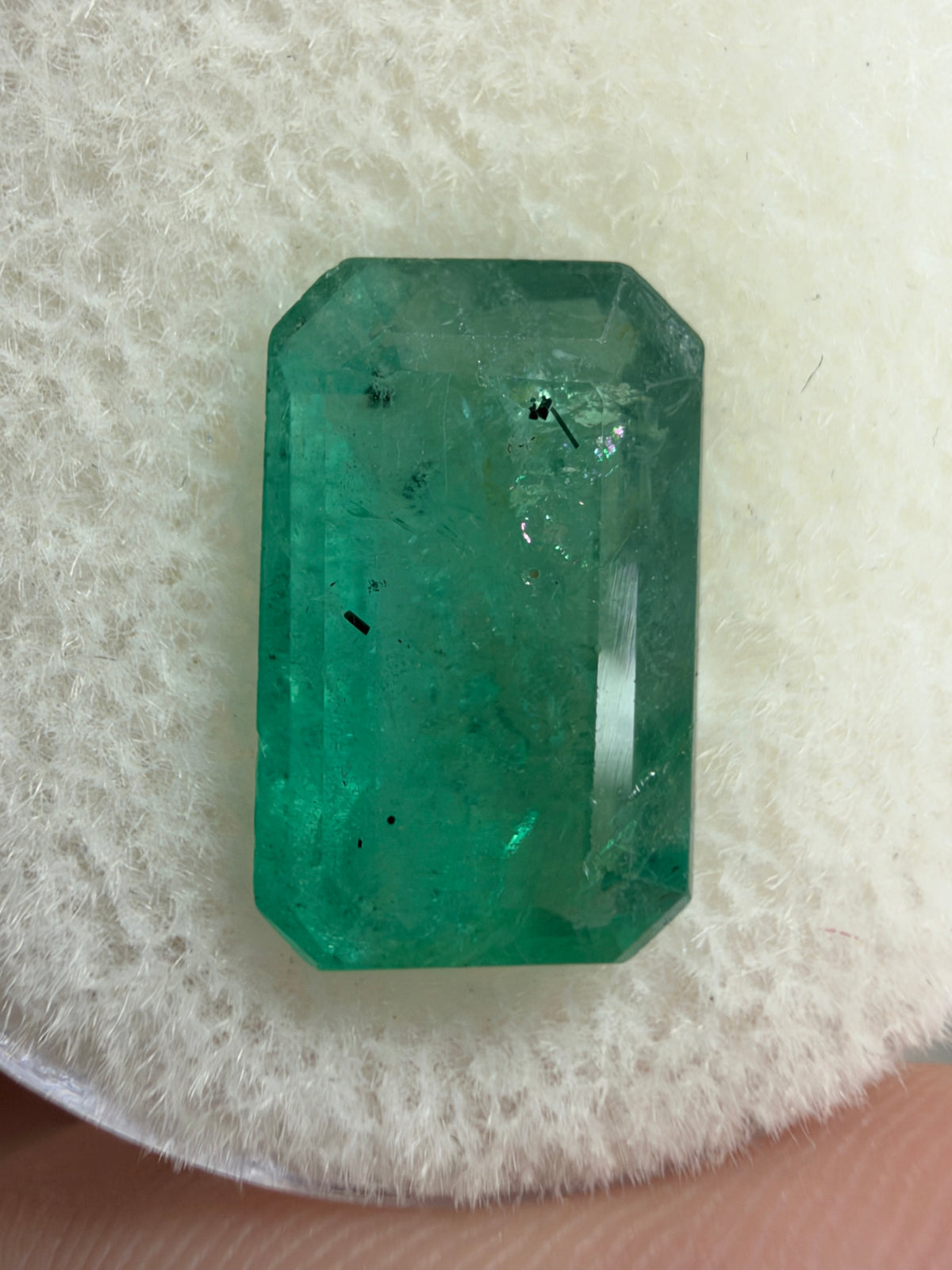 3.61 carat 12×8 Rectangle Meadow Bluish-Green Real Natural Loose Emerald