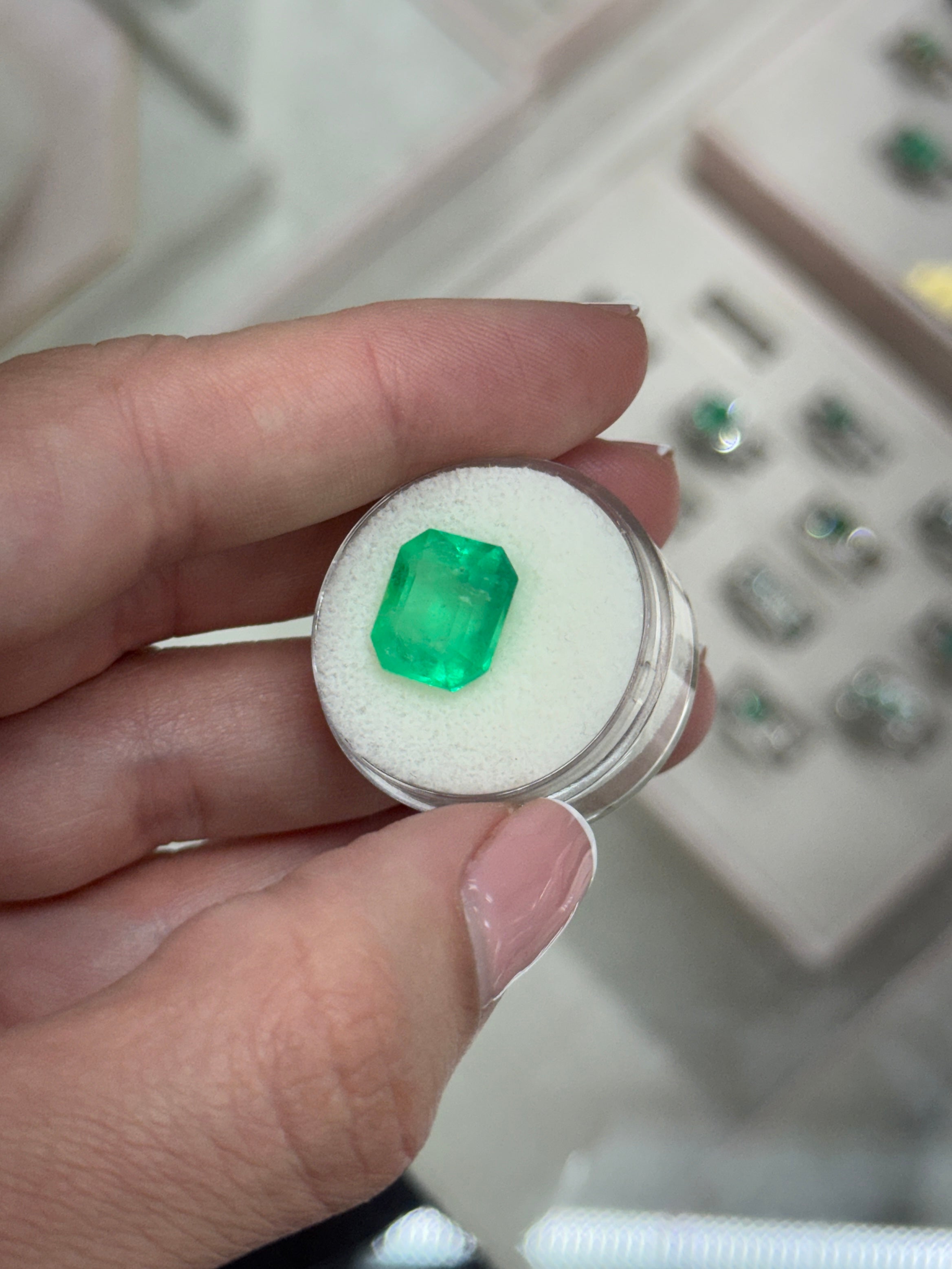 6.53 Carat 12x10.5 Natural Colombian Emerald-Classic Emerald Cut