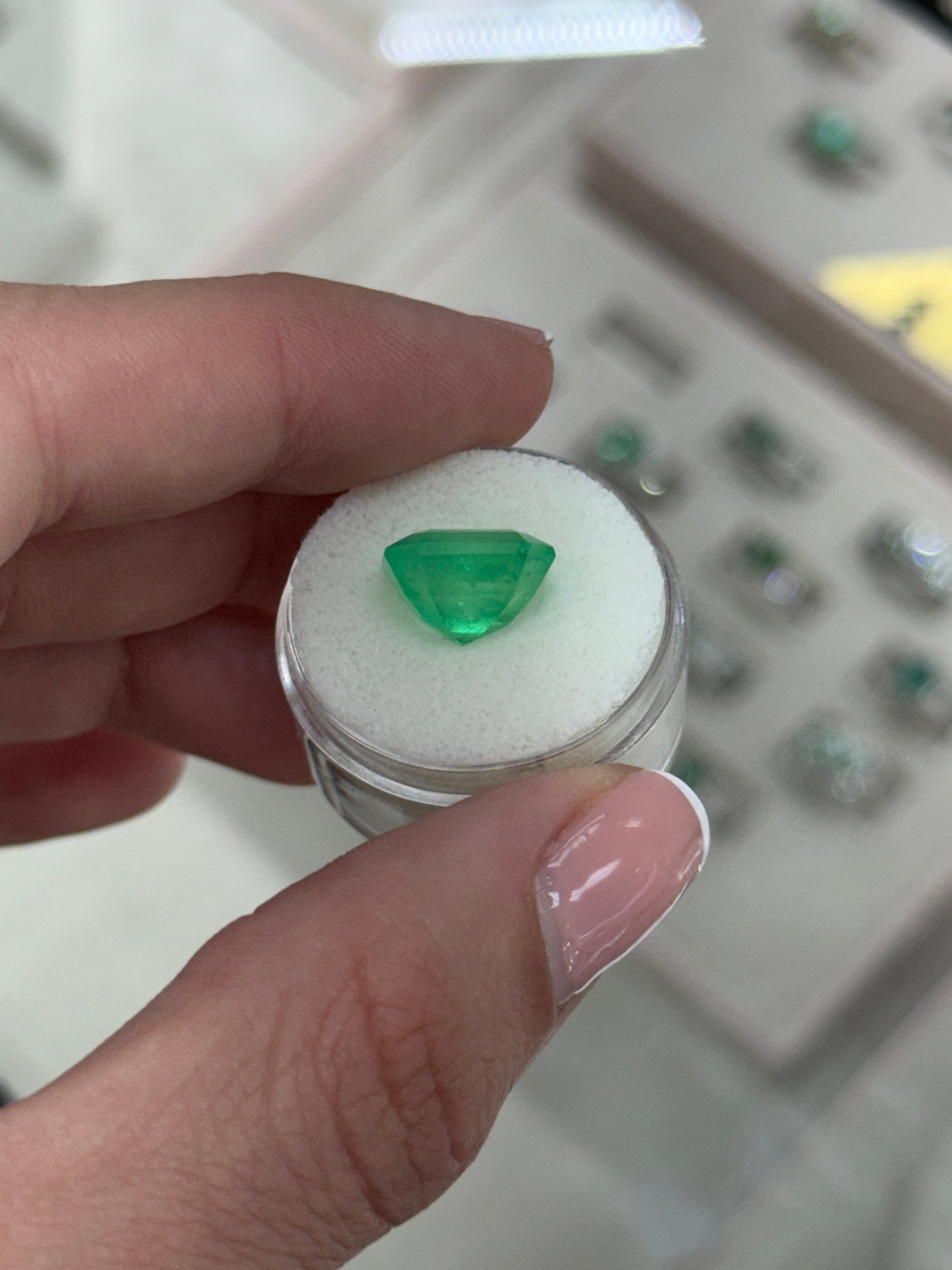 6.53 Carat 12x10.5 Natural Colombian Emerald-Classic Emerald Cut