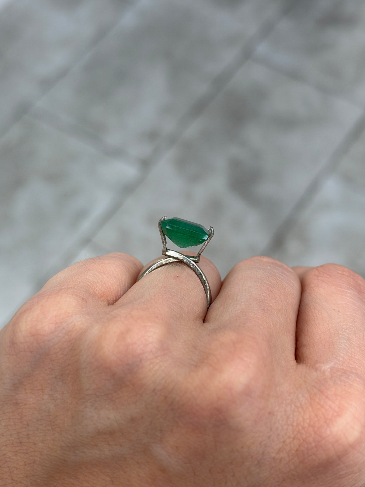 7.14 Carat 12×11.6 Zambian Bluish-Green Large Natural Loose Emerald- Asscher Cut