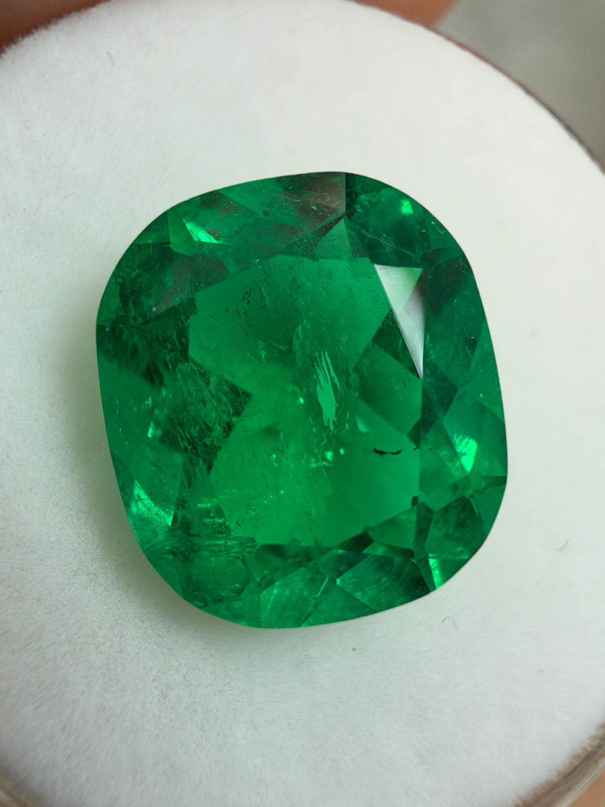 3.61 Carat Investment Grade 11x10 Vivid Muzo Green Natural Loose Colombian Emerald- Cushion Cut