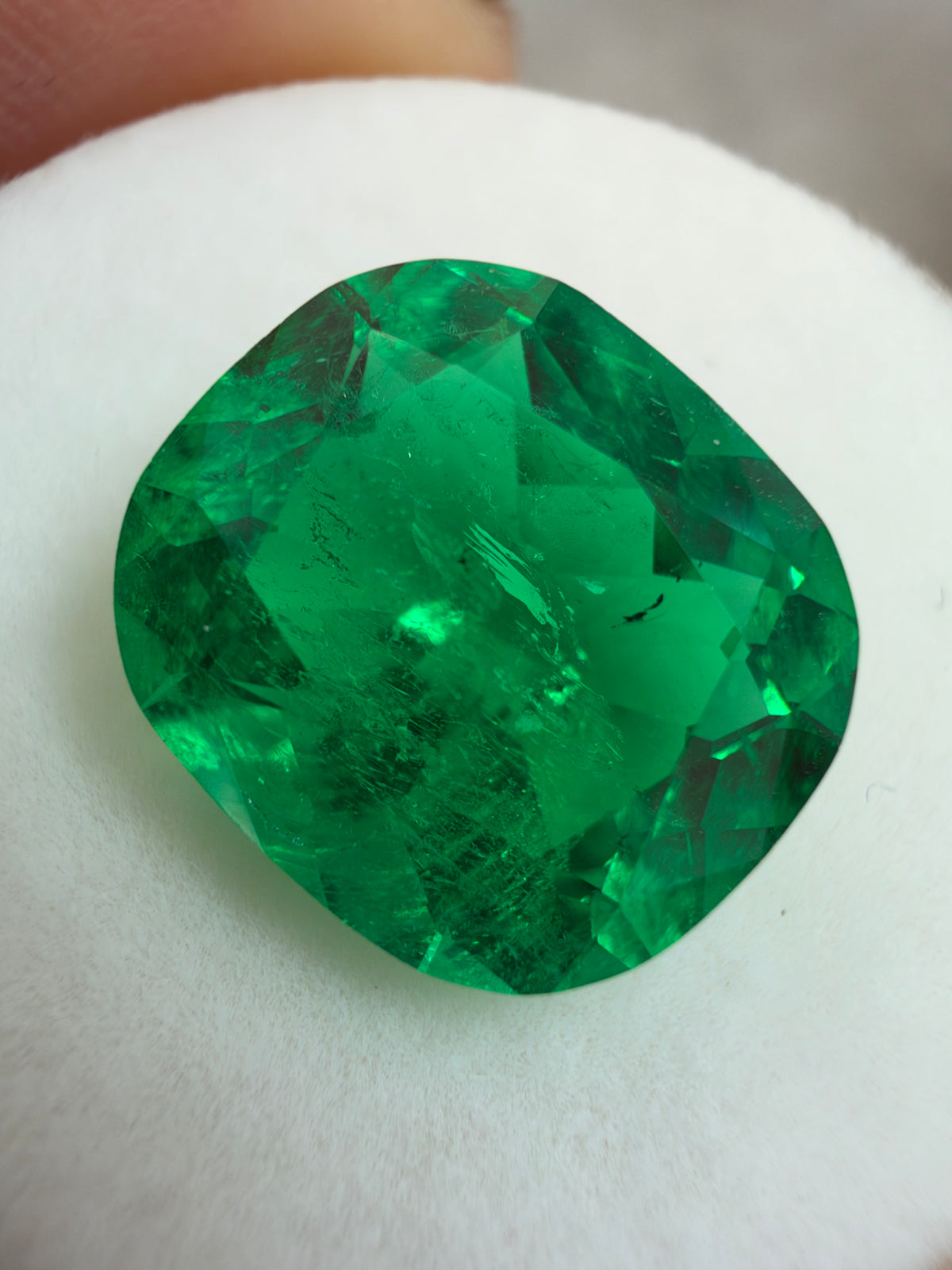3.61 Carat Investment Grade 11x10 Vivid Muzo Green Natural Loose Colombian Emerald- Cushion Cut