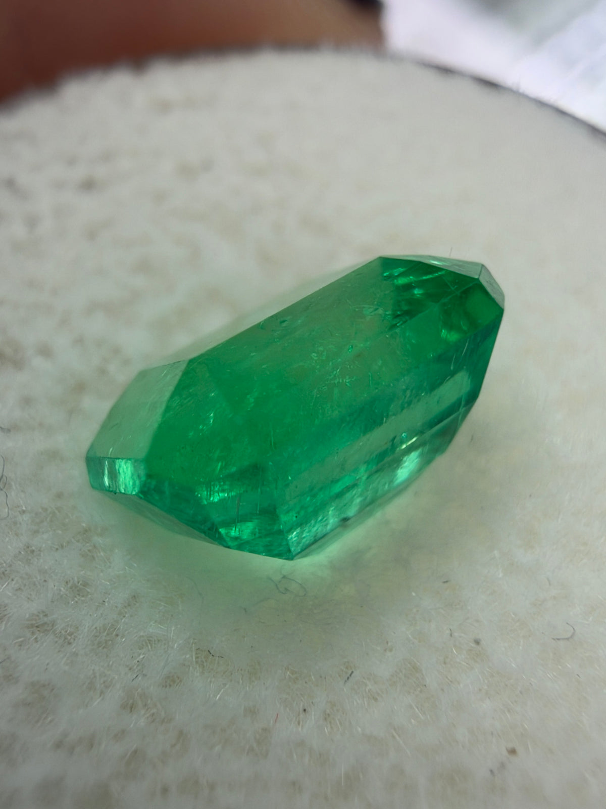 2.58 Carat 9x7.5 Crystalline Green Natural Loose Colombian Emerald- Emerald Cut