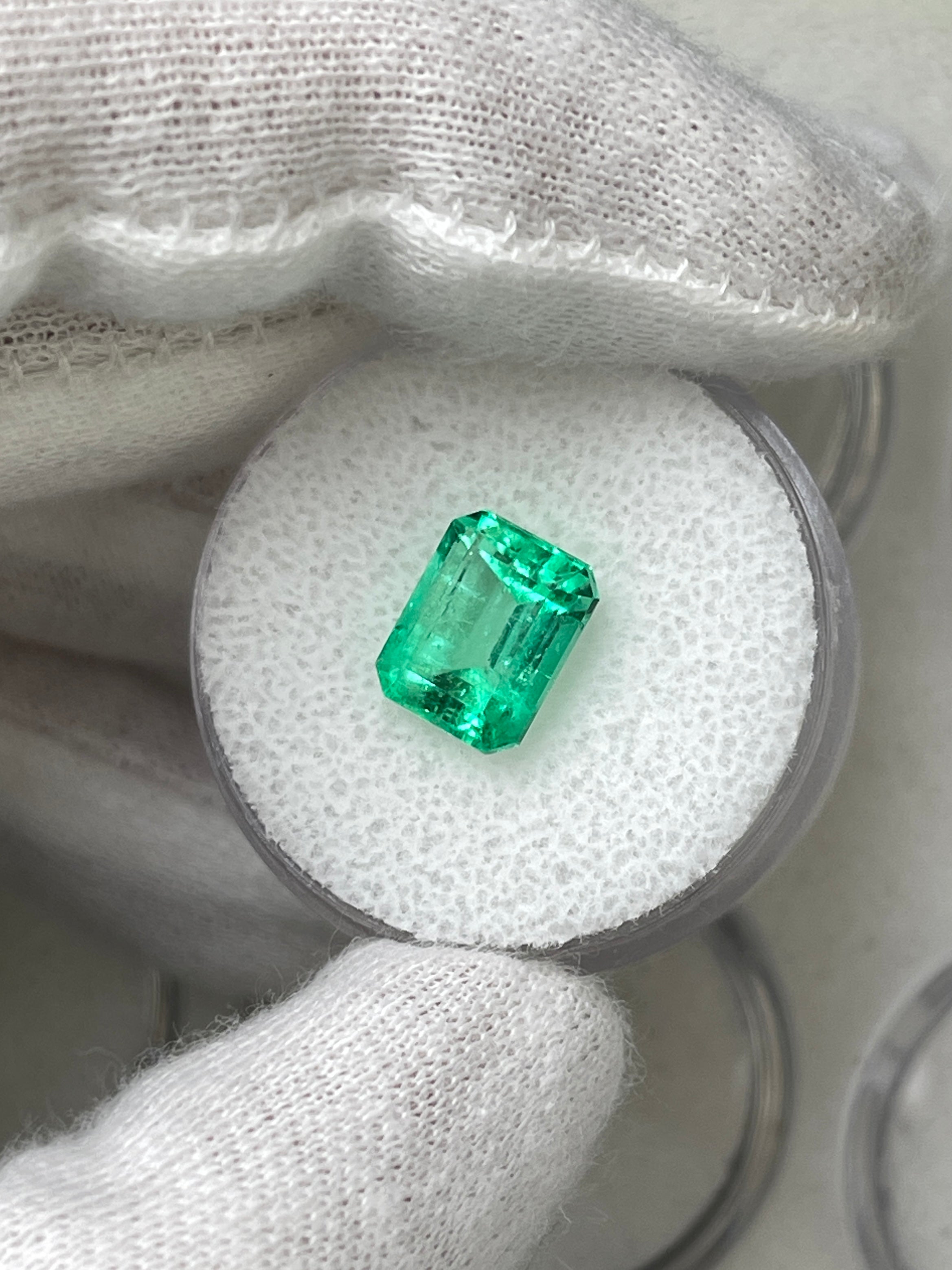 3.11 Carat 9.3x7.5 Classic Green Natural Loose Colombian Emerald- Emerald Cut - JR Colombian Emeralds