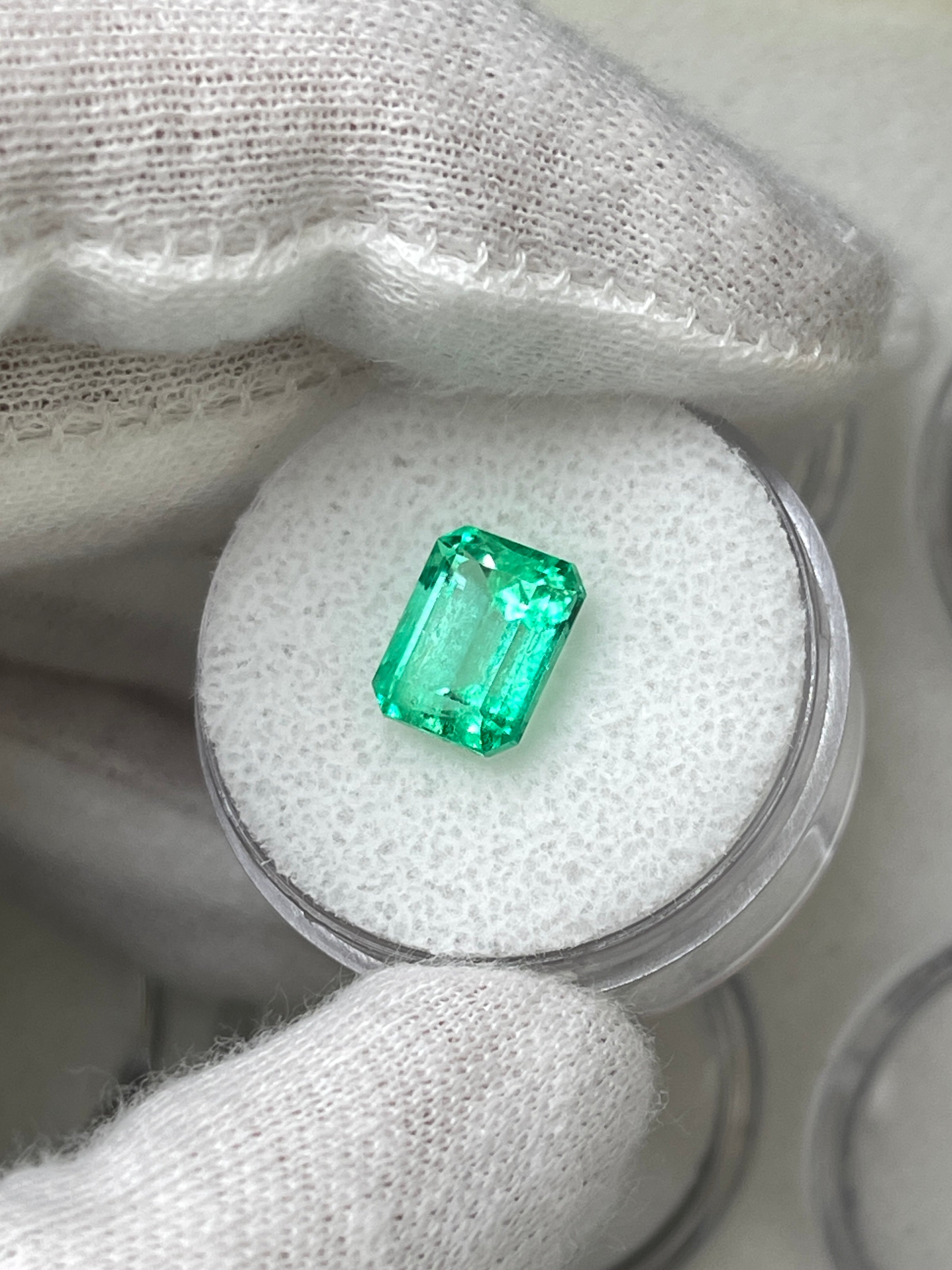 3.11 Carat 9.3x7.5 Classic Green Natural Loose Colombian Emerald- Emerald Cut - JR Colombian Emeralds