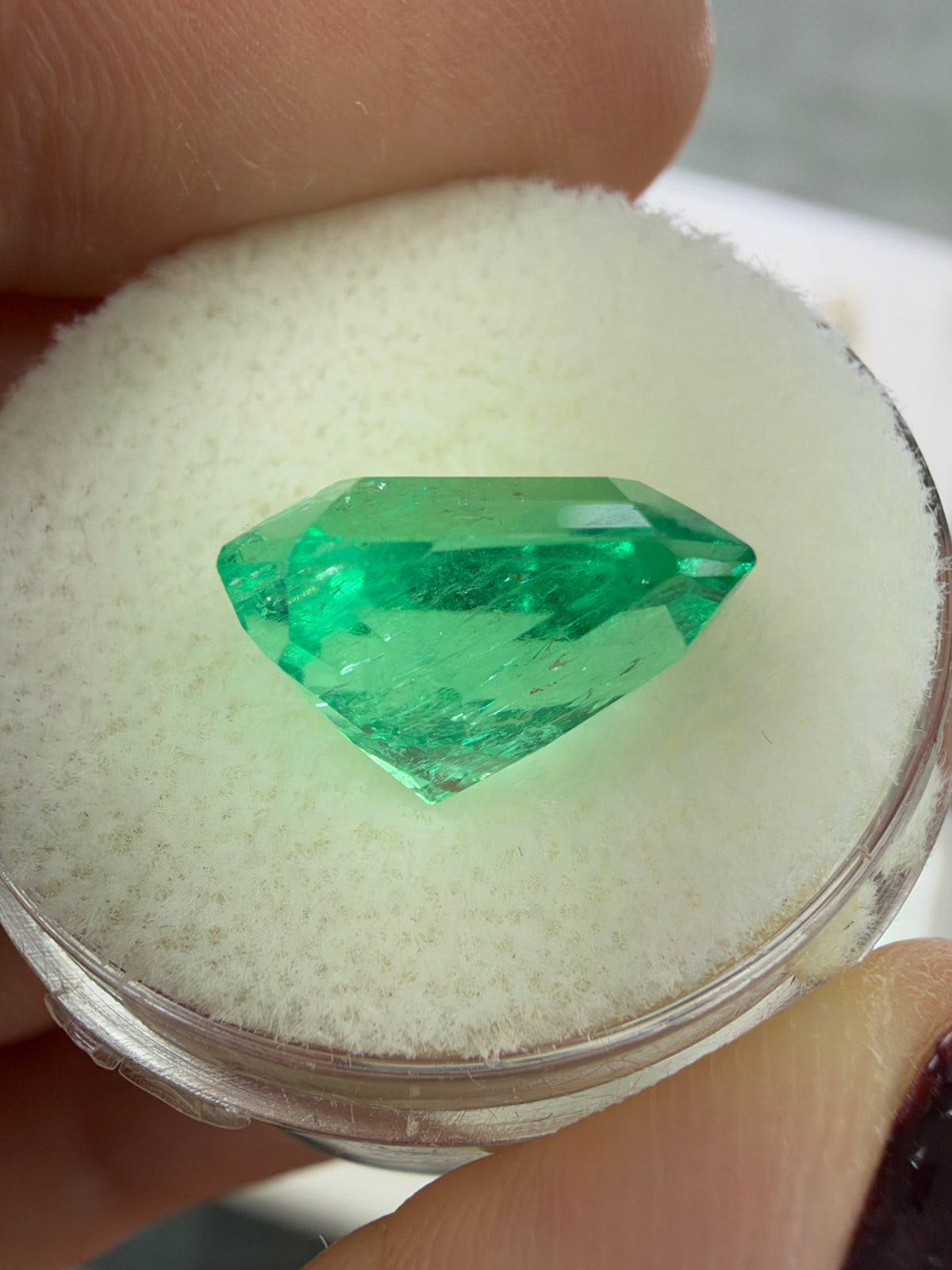 5.83 Carat 12x10 Vibrant Natural Loose Colombian Emerald-Classic Emerald Cut