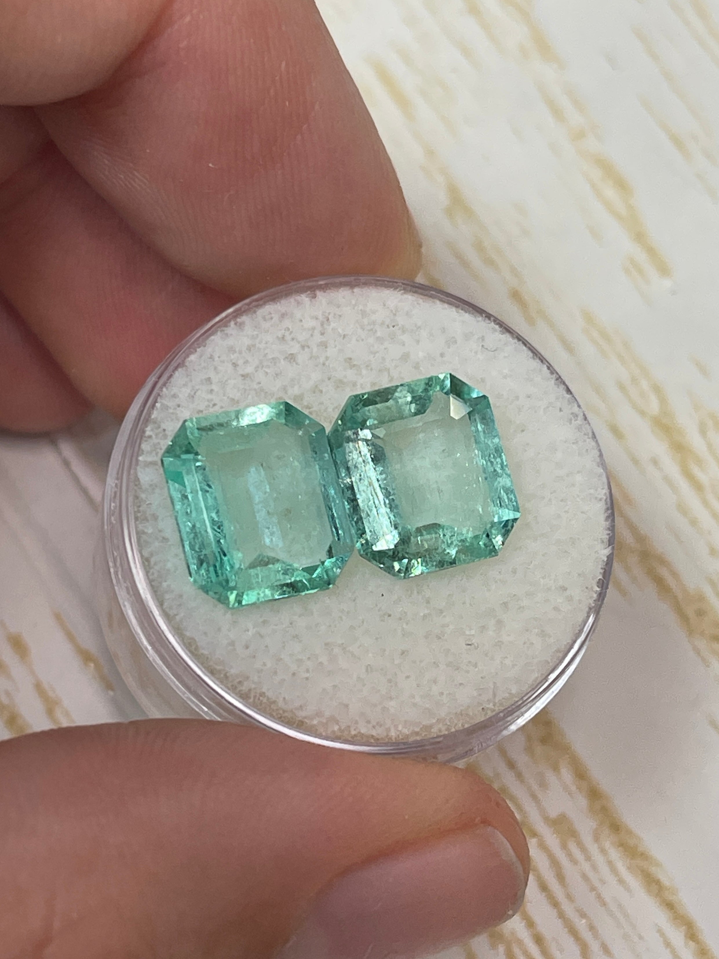 7.06ctw Loose Colombian Emeralds in 11x9.5mm Dimensions