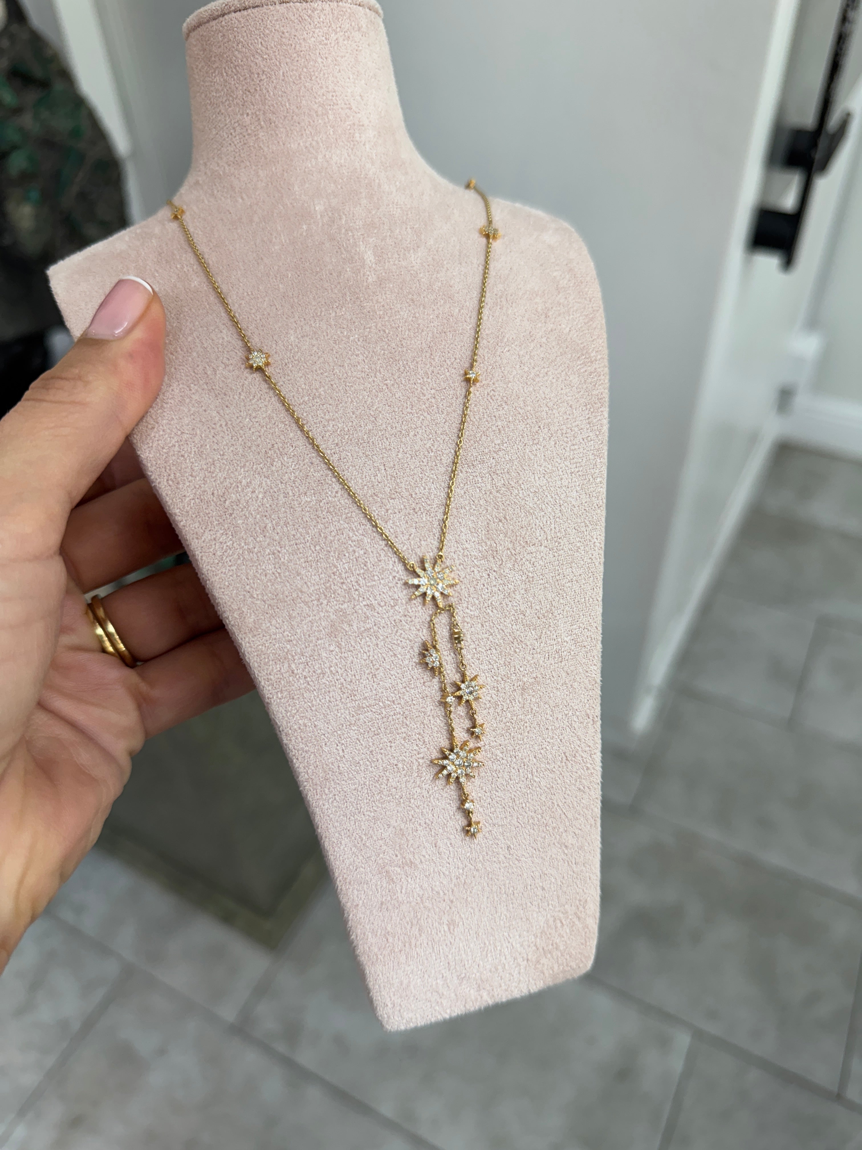 0.93tcw 14K Stunning Starry Night Celestial Diamond Necklace