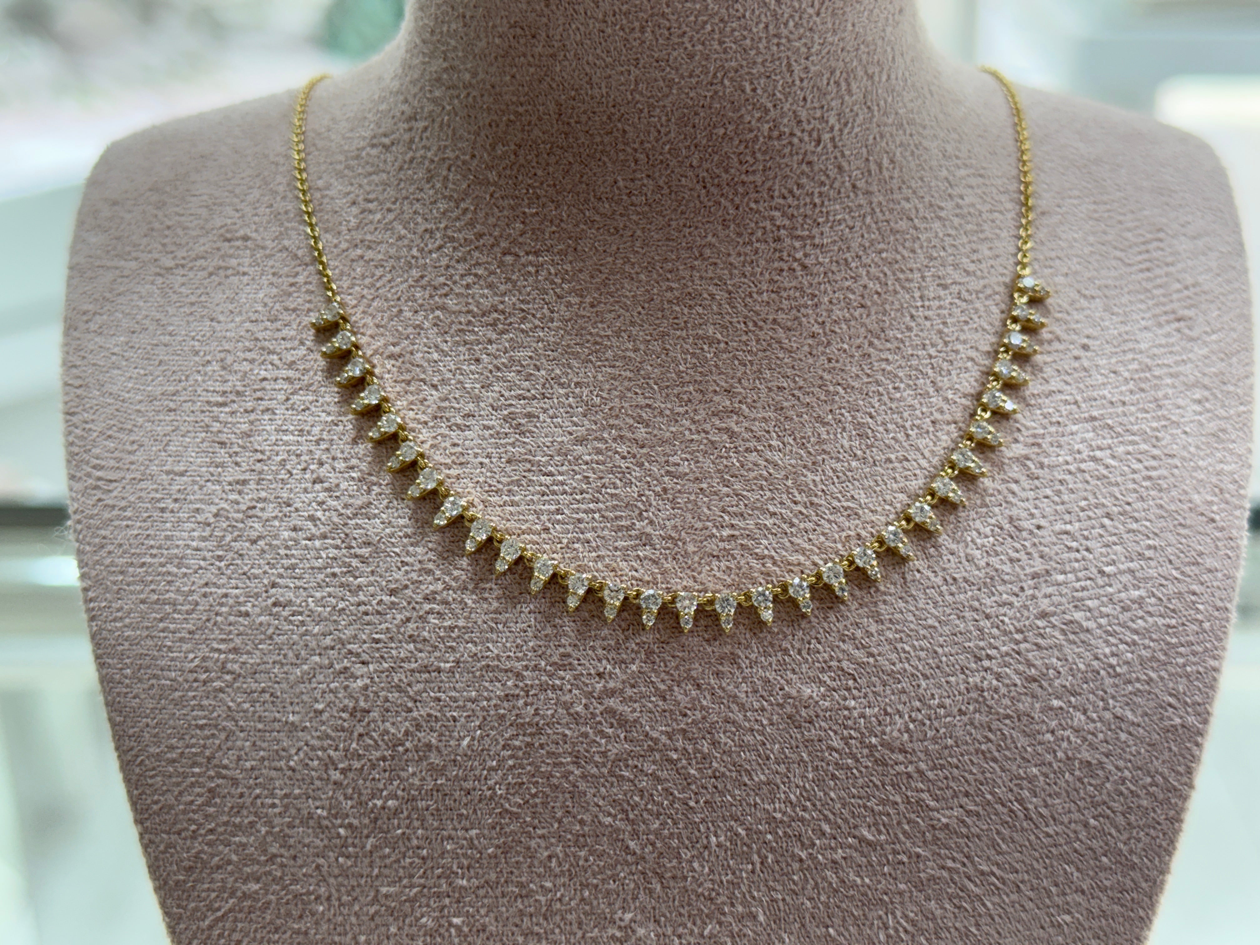 1.63tcw 14K Natural Brilliant Round Diamond Accent Necklace