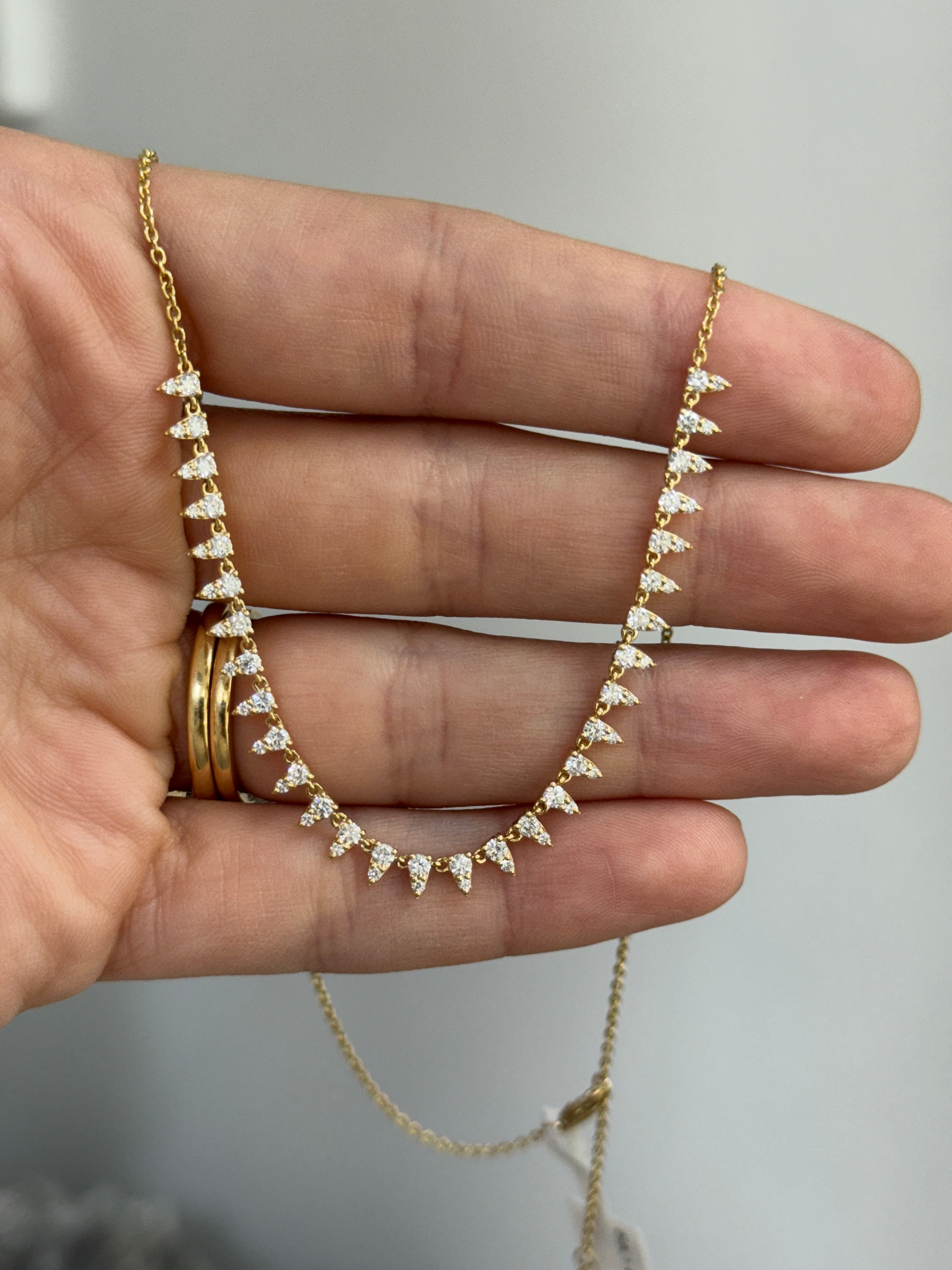 1.63tcw 14K Natural Brilliant Round Diamond Accent Necklace