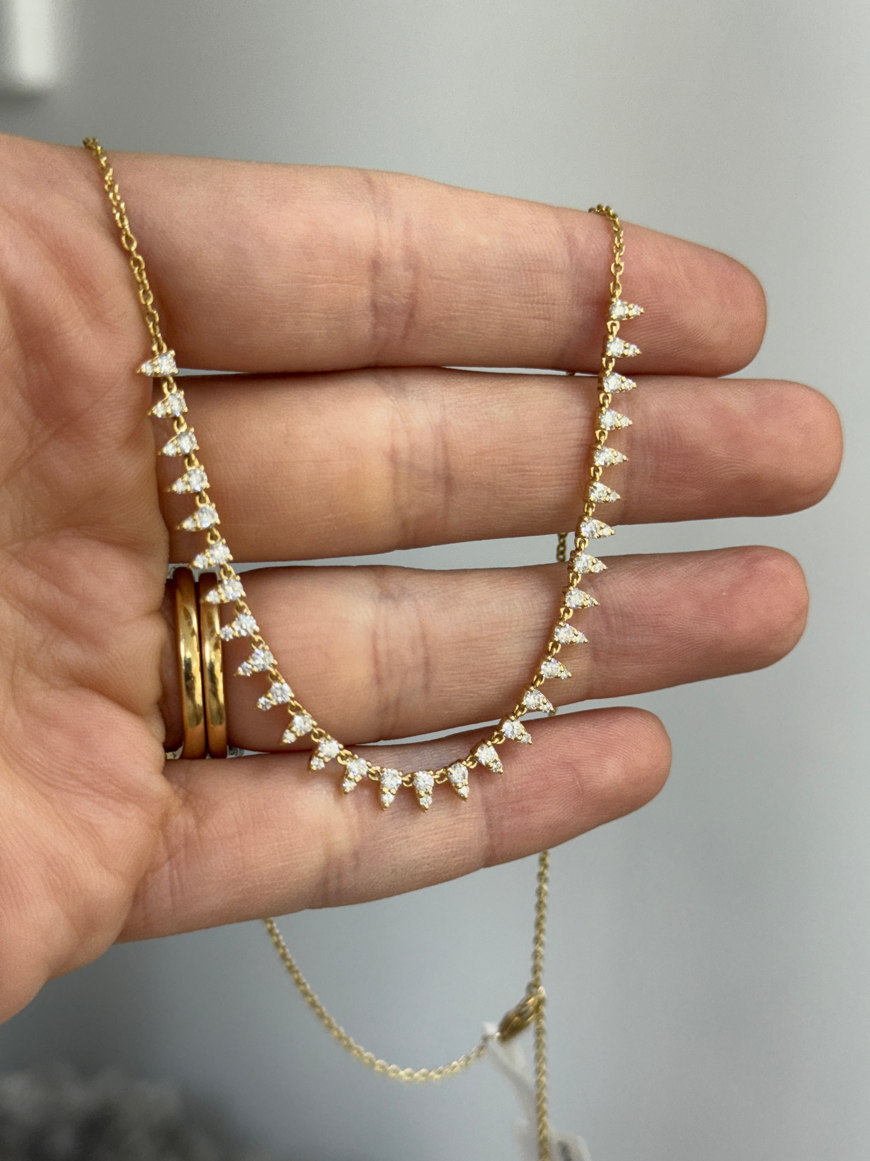 1.63tcw 14K Natural Brilliant Round Diamond Accent Necklace