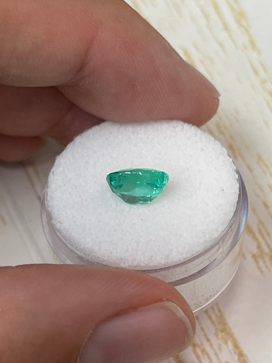 Colombian Emerald Gem - 1.81 Carat, Oval Cut, Clean and Bluish Green