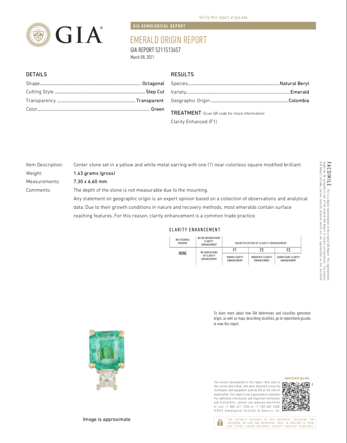 3.10tcw GIA Certified Colombian Emerald & Princess Cut Diamond Earrings 18K Two Toned Gold