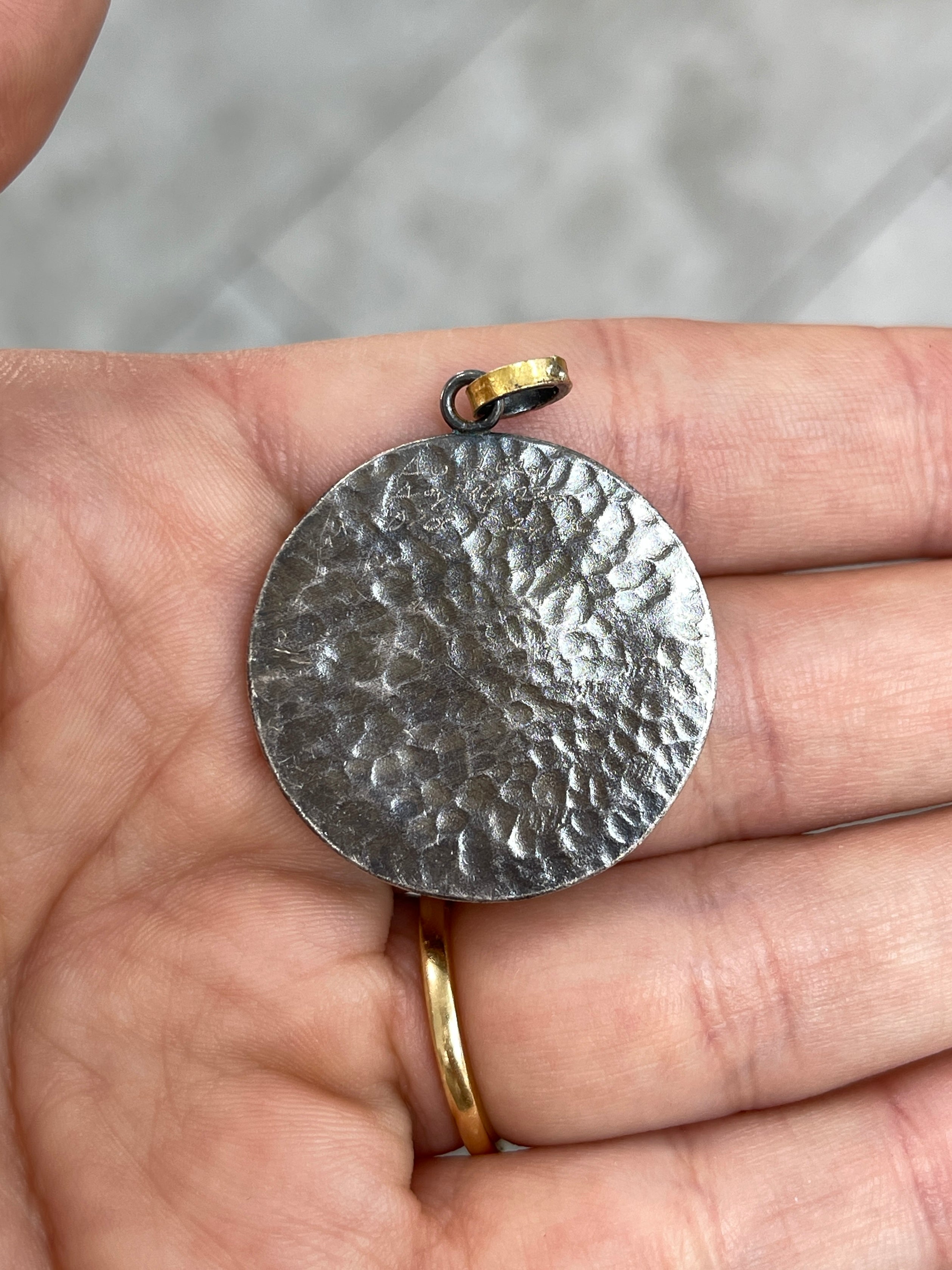 Janus & Janus 24K Gold & Diamond Medallion Pendant