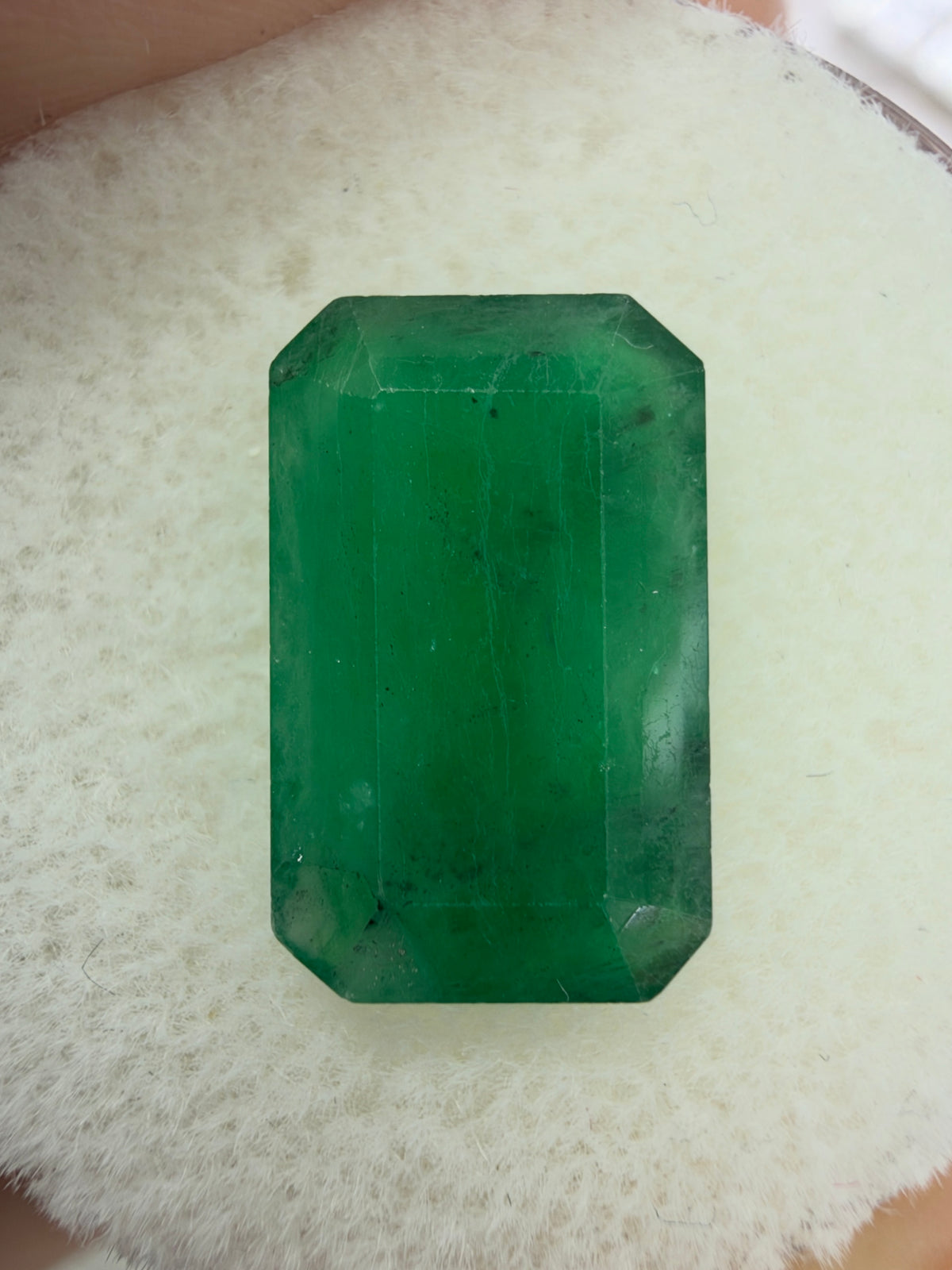3.27 carat 12.8×8 Elongated Mossy Dark Green Natural Loose Brazilian Emerald- Emerald Cut