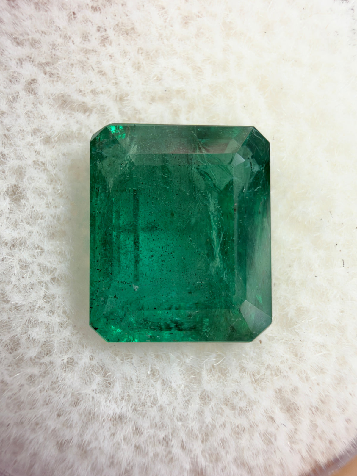 3.47 carat 9.4×7.8 Dark Bluish Green Loose Zambian Emerald- Emerald Cut