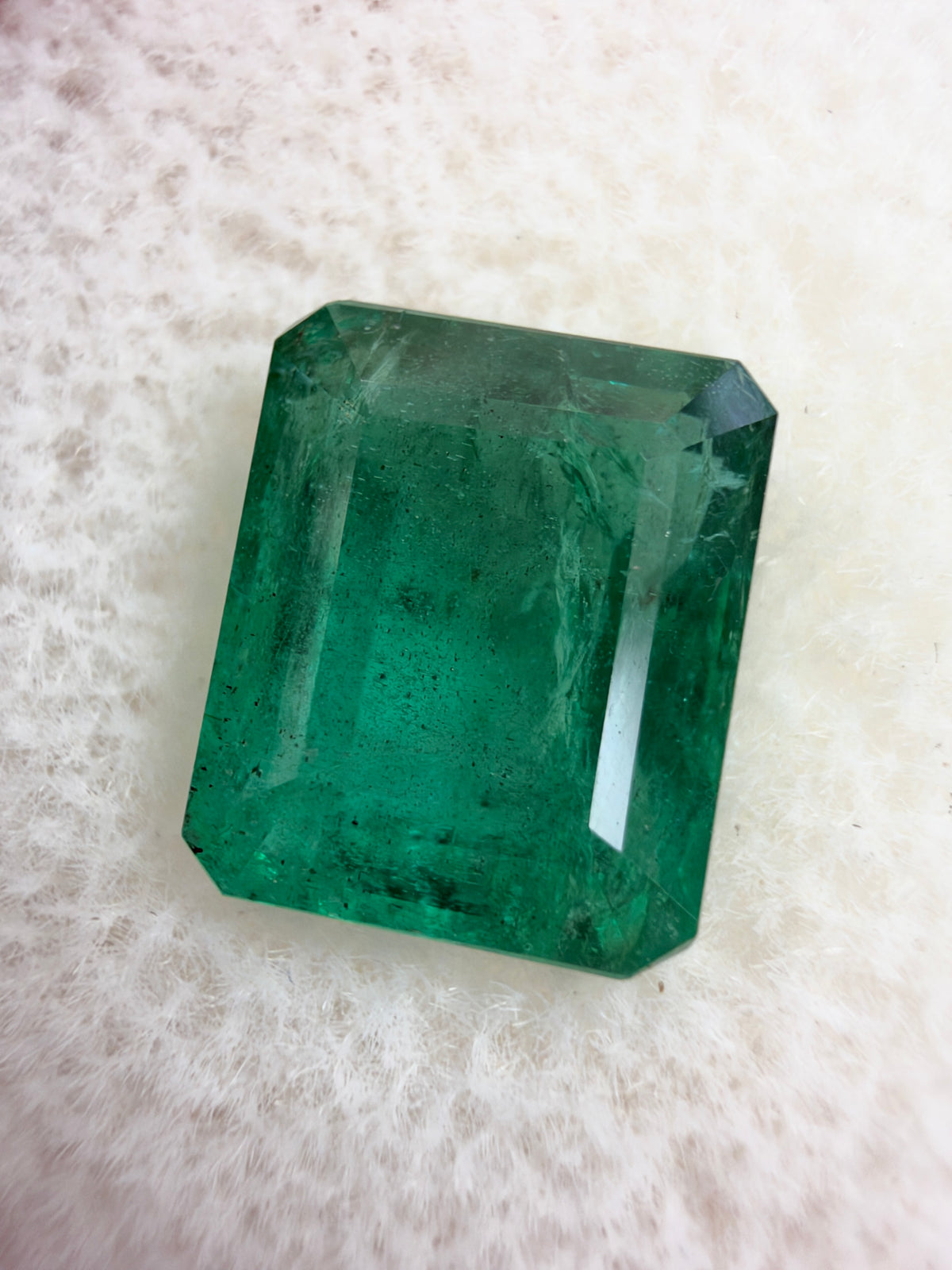 3.47 carat 9.4×7.8 Dark Bluish Green Loose Zambian Emerald- Emerald Cut