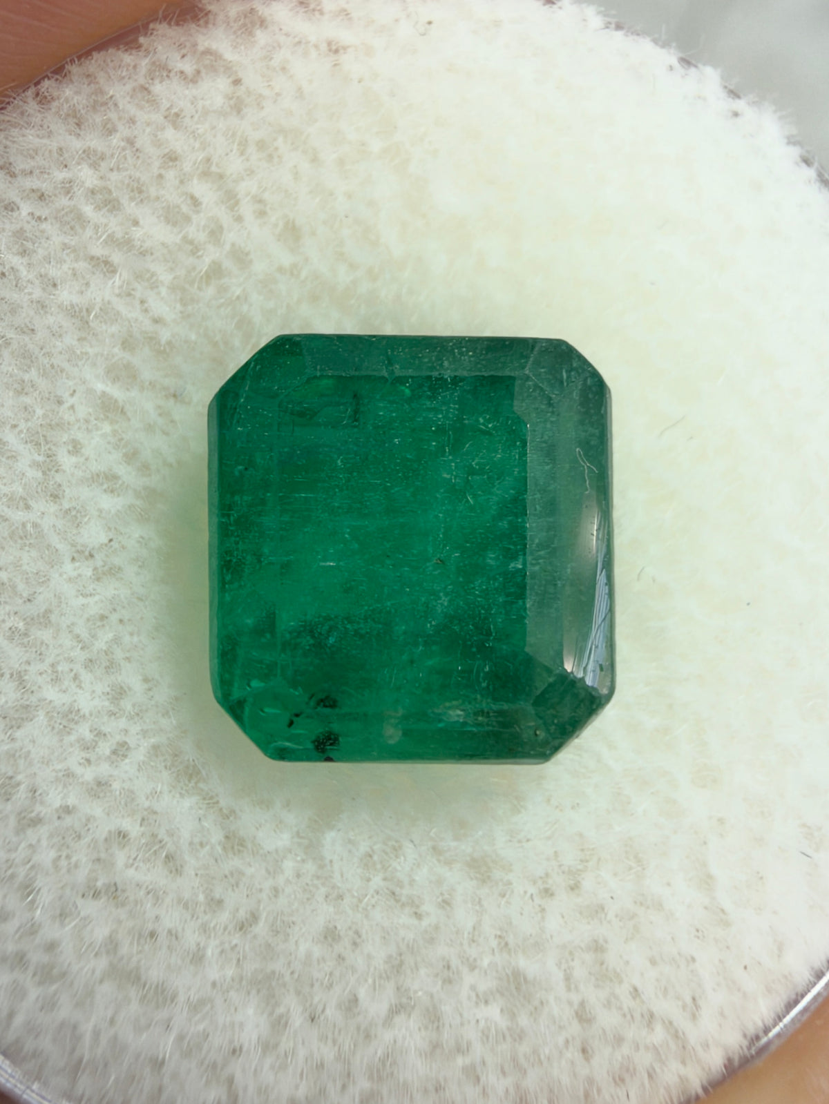 4.61 carat 9×9 Dark Green Natural Loose Wholesale Emerald- Asscher Cut