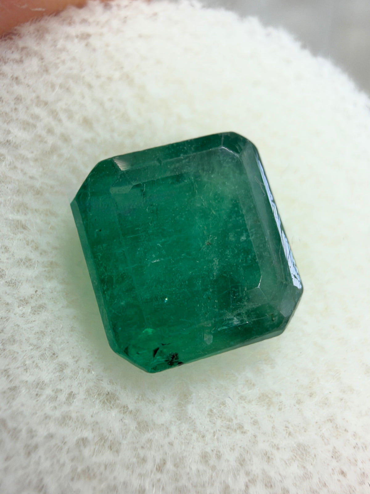 4.61 carat 9×9 Dark Green Natural Loose Wholesale Emerald- Asscher Cut