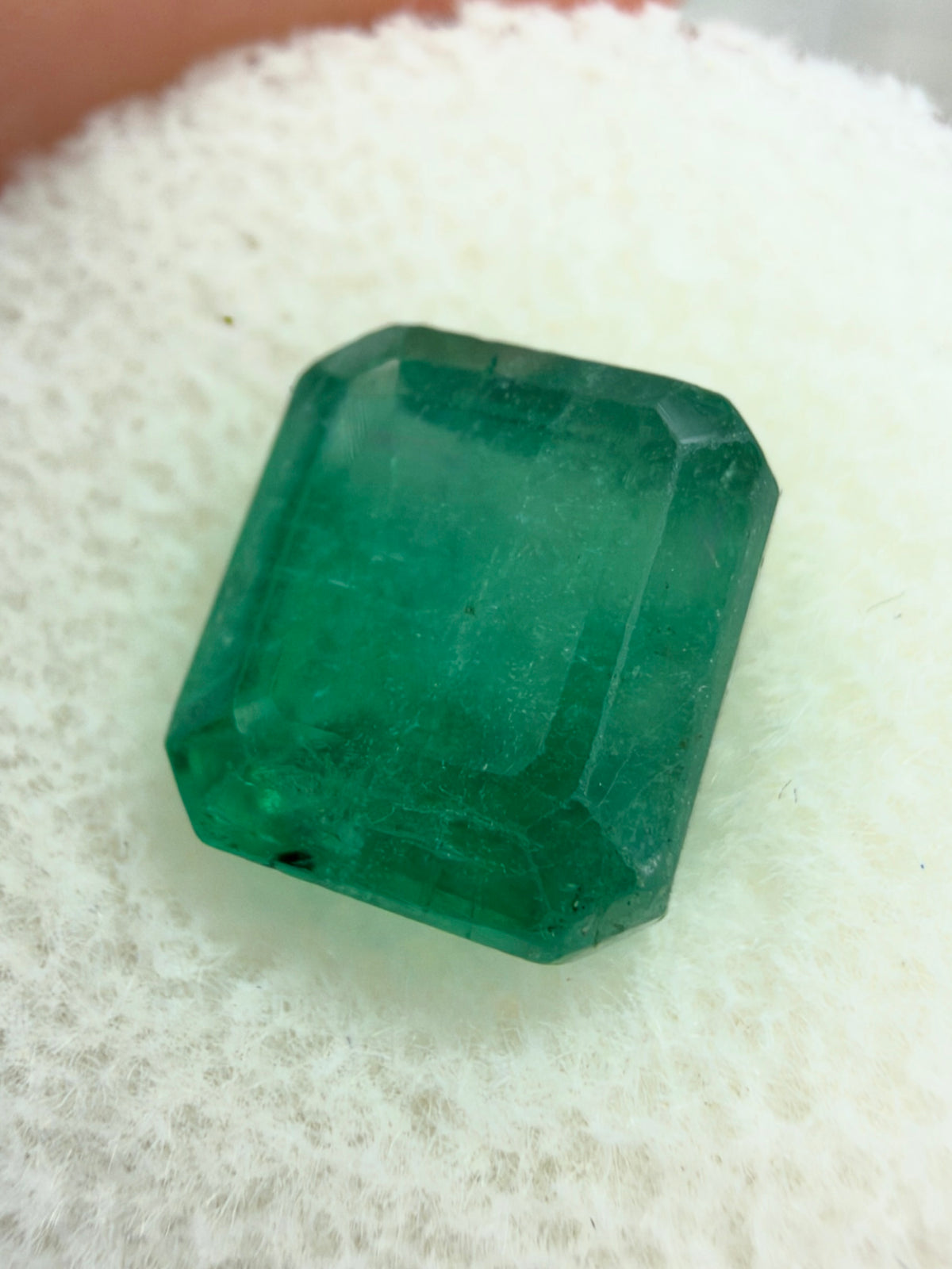 4.61 carat 9×9 Dark Green Natural Loose Wholesale Emerald- Asscher Cut