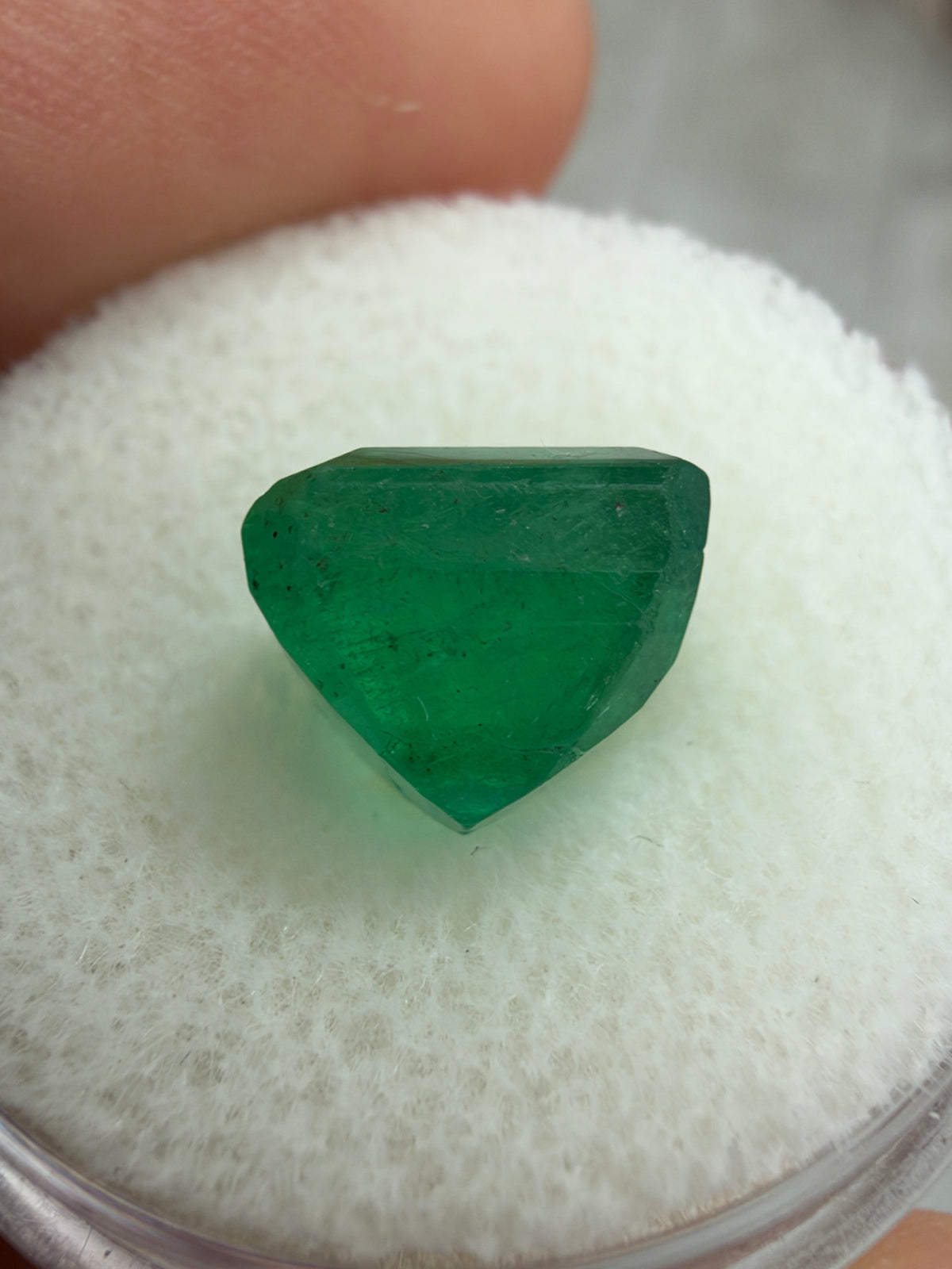 4.61 carat 9×9 Dark Green Natural Loose Wholesale Emerald- Asscher Cut