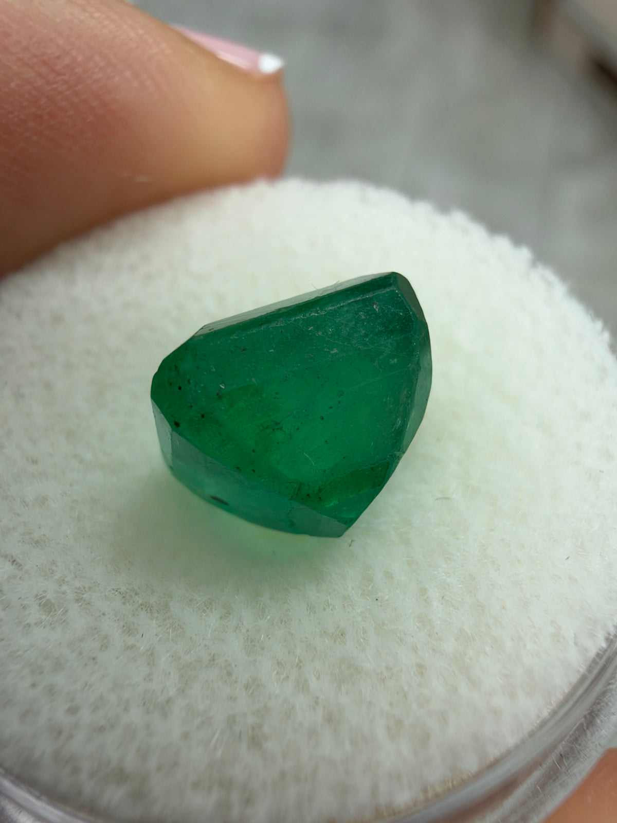4.61 carat 9×9 Dark Green Natural Loose Wholesale Emerald- Asscher Cut