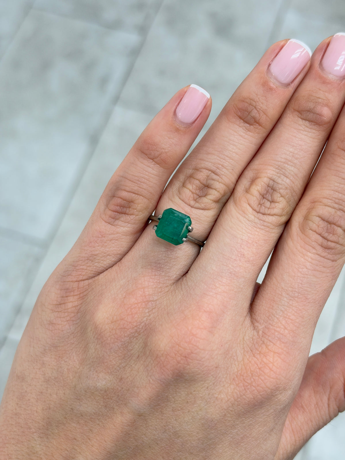 4.61 carat 9×9 Dark Green Natural Loose Wholesale Emerald- Asscher Cut