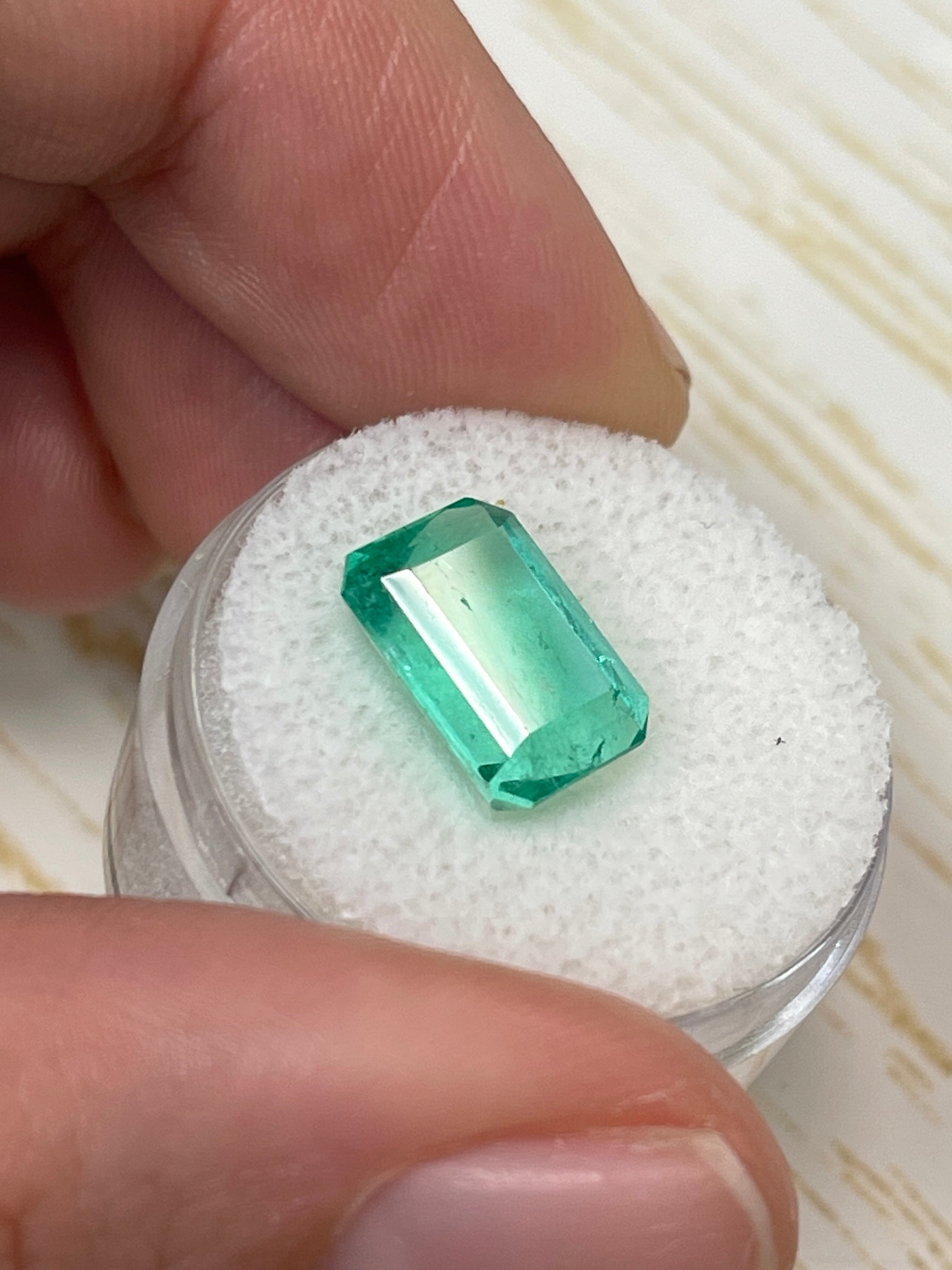 4.63 Carat 11.8mx8.6 Spring Green Natural Loose Colombian Emerald-Classic Emerald Cut - JR Colombian Emeralds