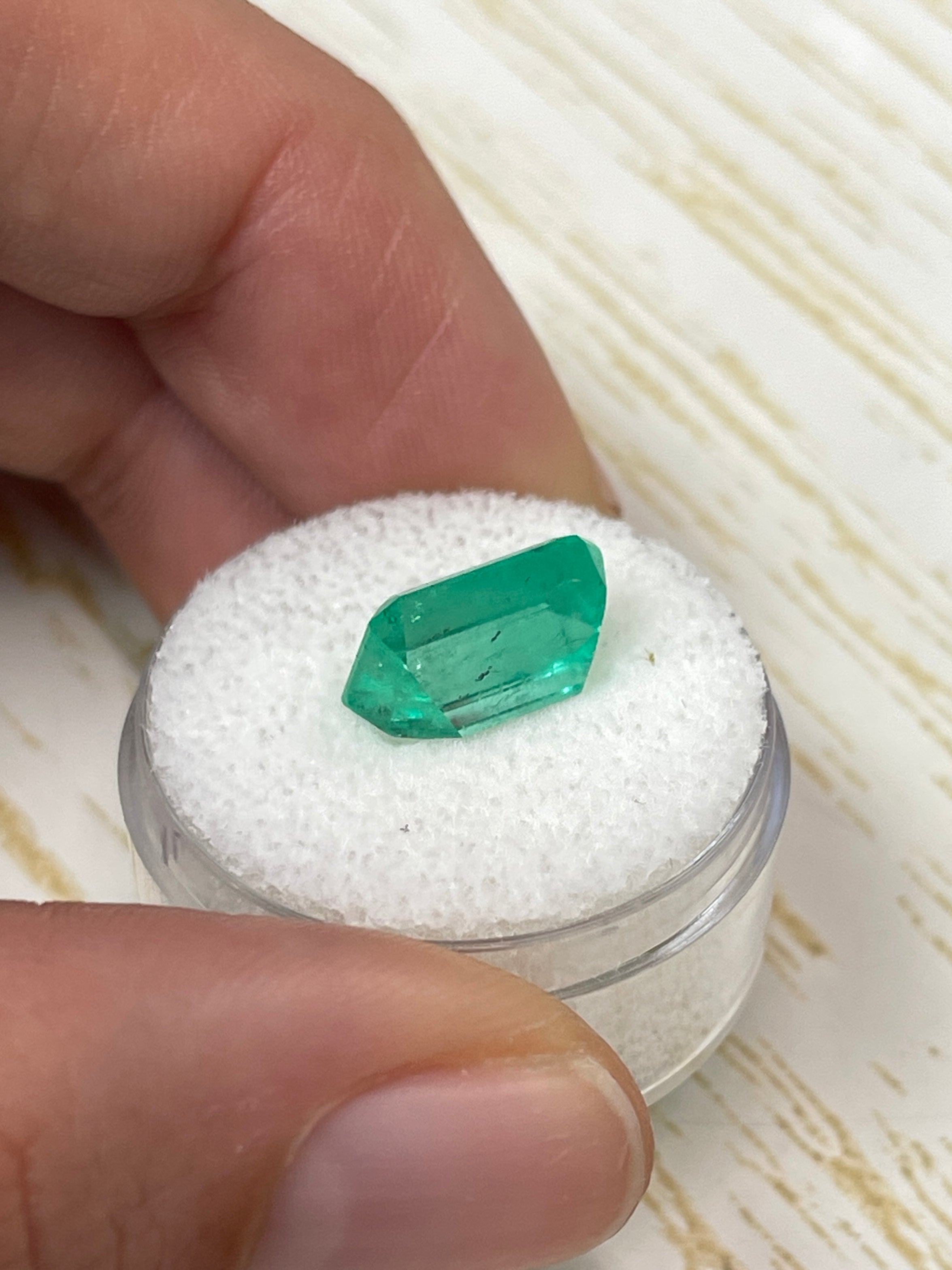 4.63 Carat 11.8mx8.6 Spring Green Natural Loose Colombian Emerald-Classic Emerald Cut - JR Colombian Emeralds