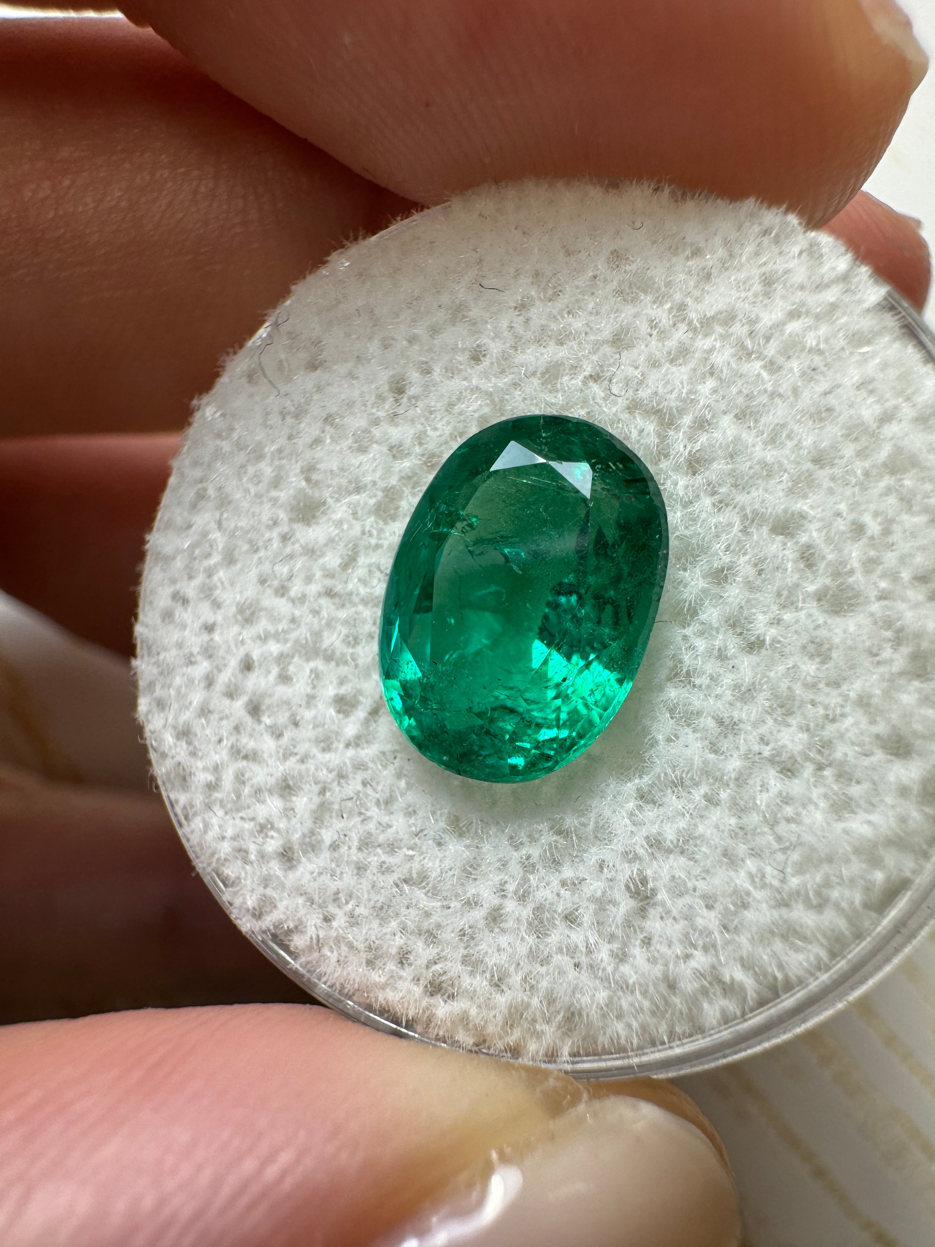 Remaining Balance - Jumbo Diamond Halo Custom Gold Special Ring - 3.35 Carat 11x8 Vivid Green Loose Zambia Emerald-Oval Cut - JR Colombian Emeralds