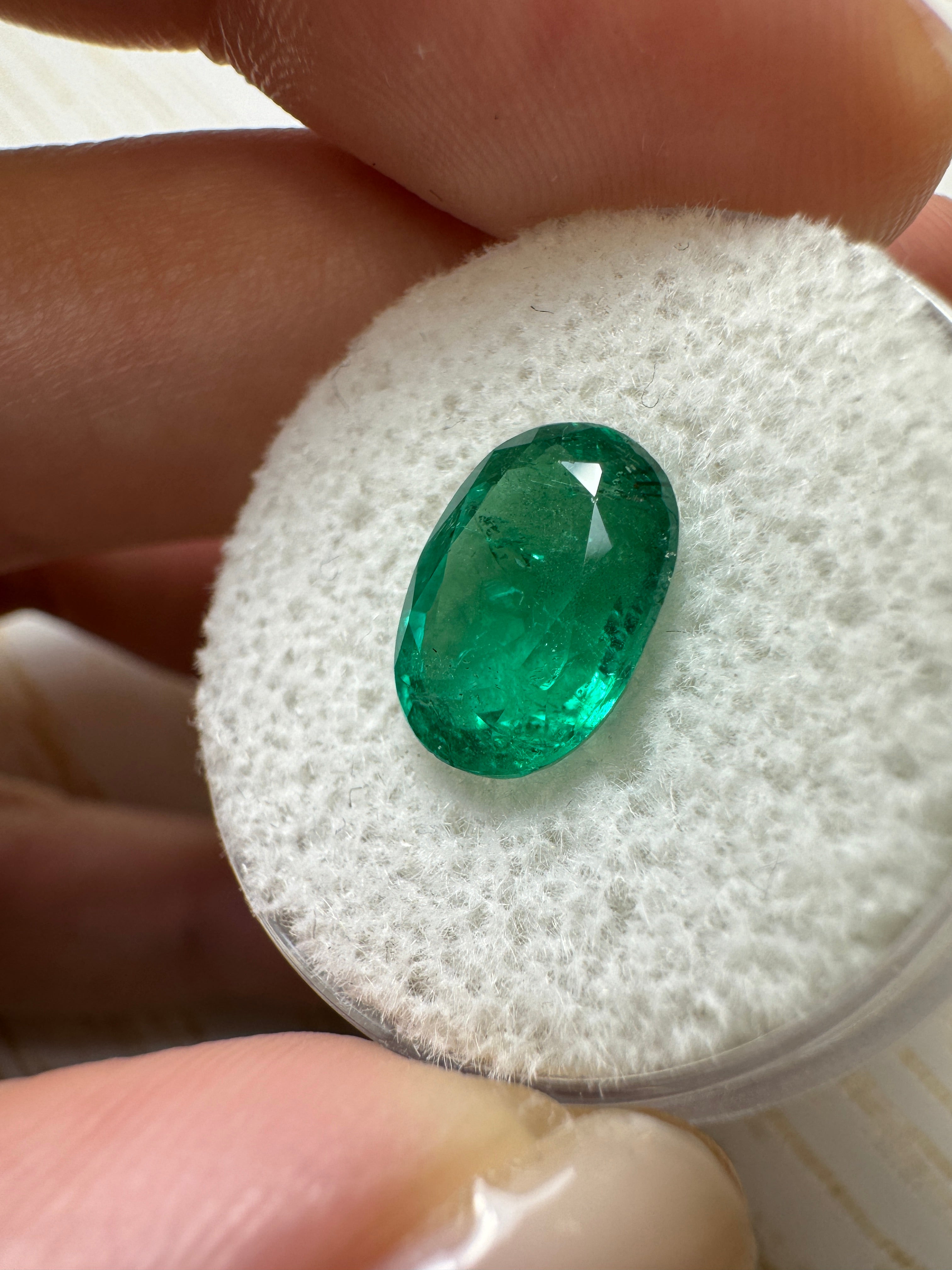 Remaining Balance - Jumbo Diamond Halo Custom Gold Special Ring - 3.35 Carat 11x8 Vivid Green Loose Zambia Emerald-Oval Cut - JR Colombian Emeralds