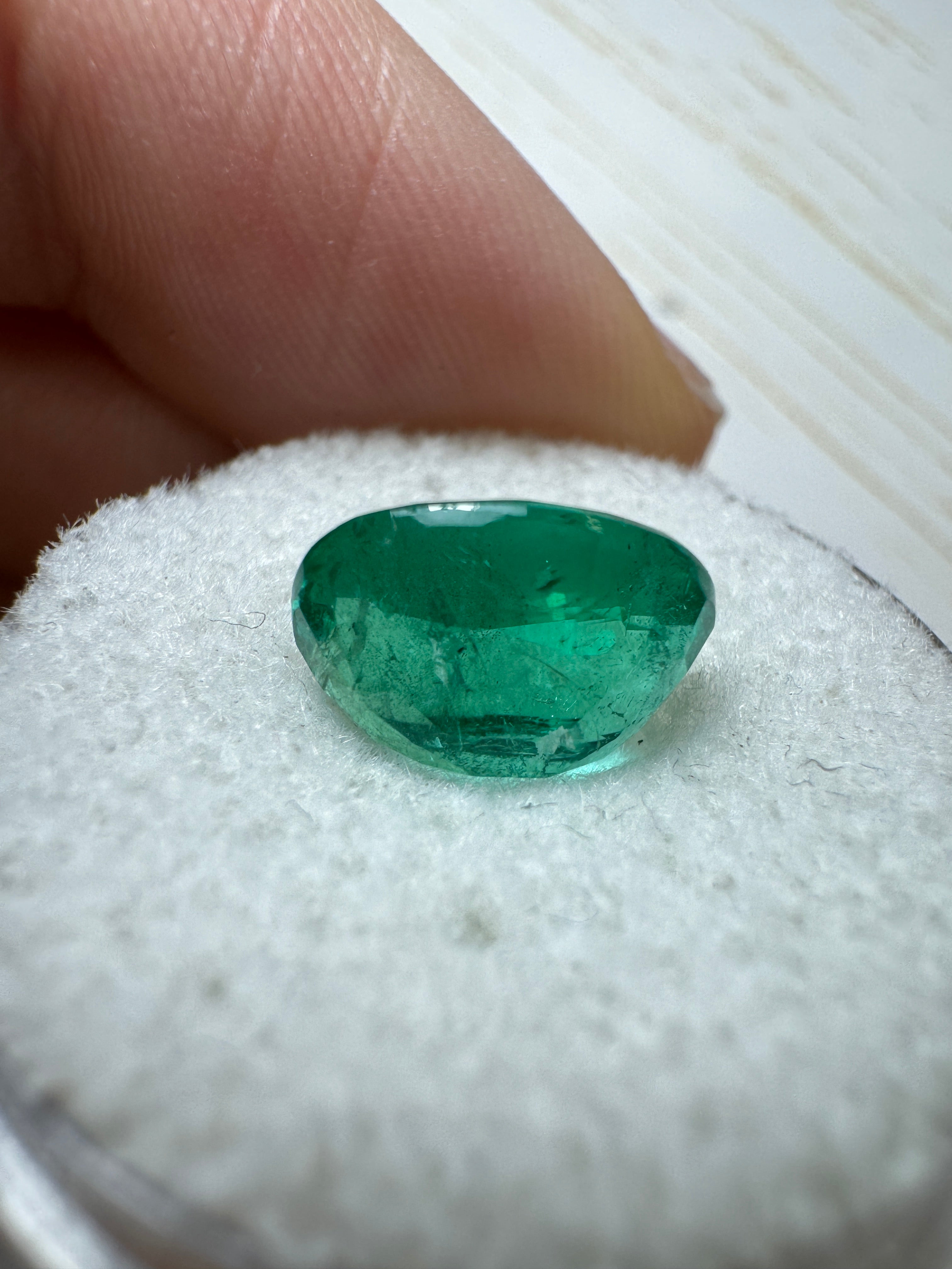 Remaining Balance - Jumbo Diamond Halo Custom Gold Special Ring - 3.35 Carat 11x8 Vivid Green Loose Zambia Emerald-Oval Cut - JR Colombian Emeralds