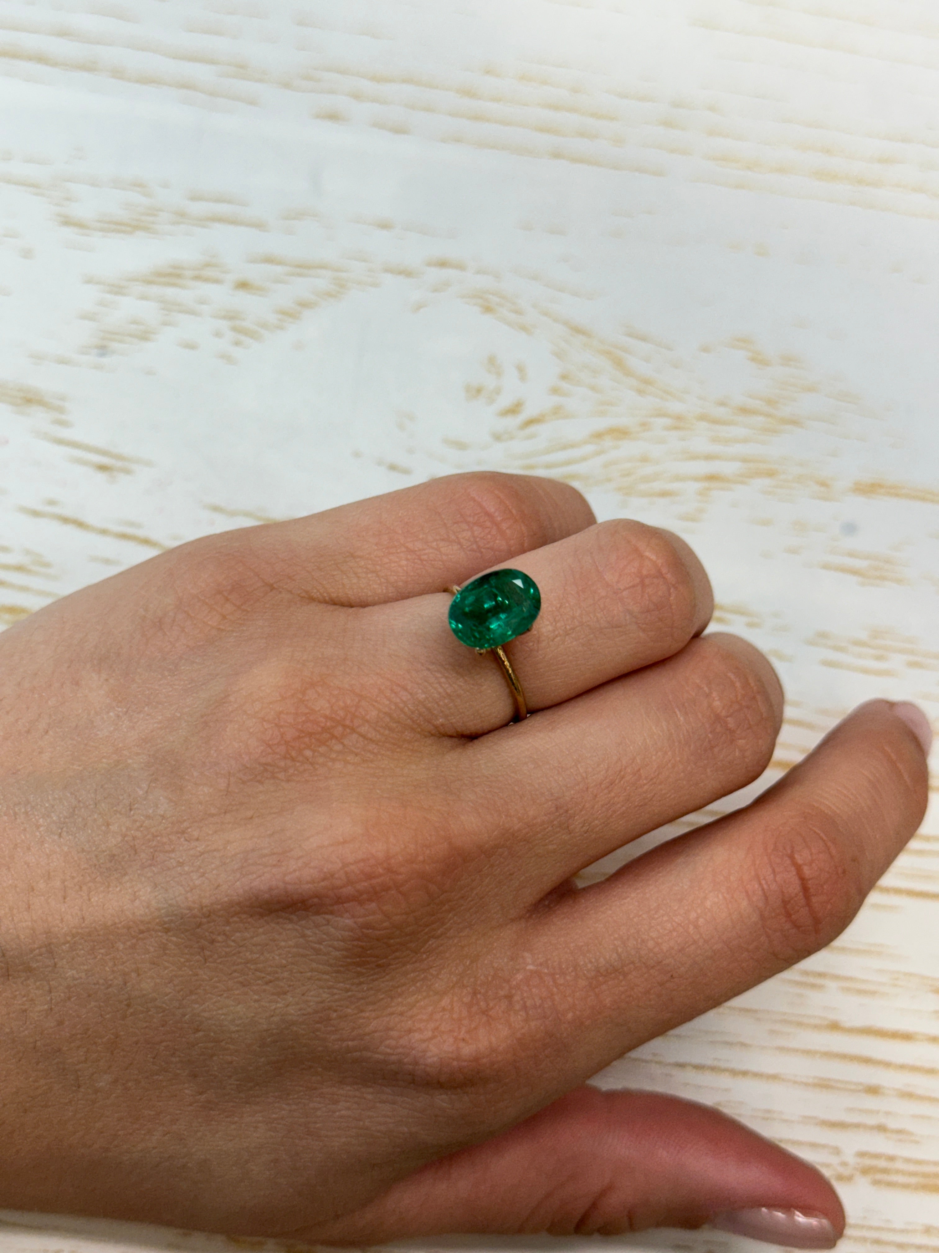 Remaining Balance - Jumbo Diamond Halo Custom Gold Special Ring - 3.35 Carat 11x8 Vivid Green Loose Zambia Emerald-Oval Cut - JR Colombian Emeralds