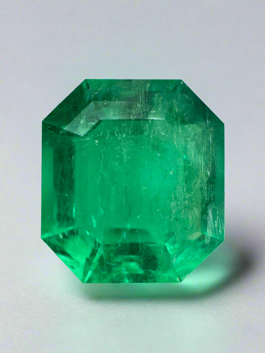 LARGE 10.97 Carat 14.5x13 Muzo Deep Jungle Natural Loose Colombian Emerald-Emerald Cut - JR Colombian Emeralds