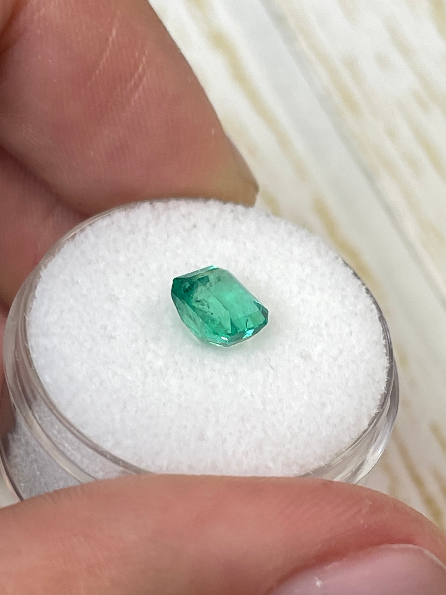 Loose Colombian Emerald - Earthy Green Hue, 1.31 Carat, Emerald Cut