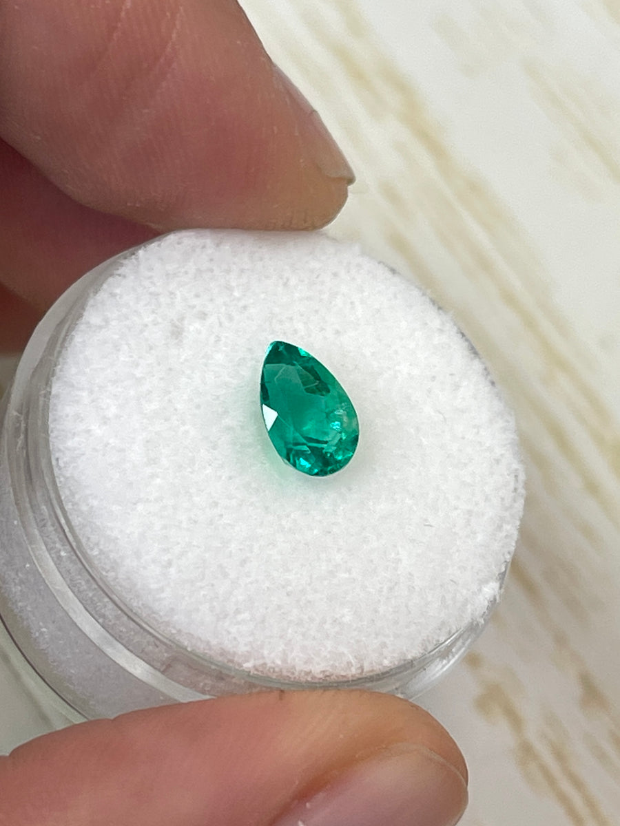Loose Colombian Emerald - 1.0 Carat - Exceptional Pear Shape